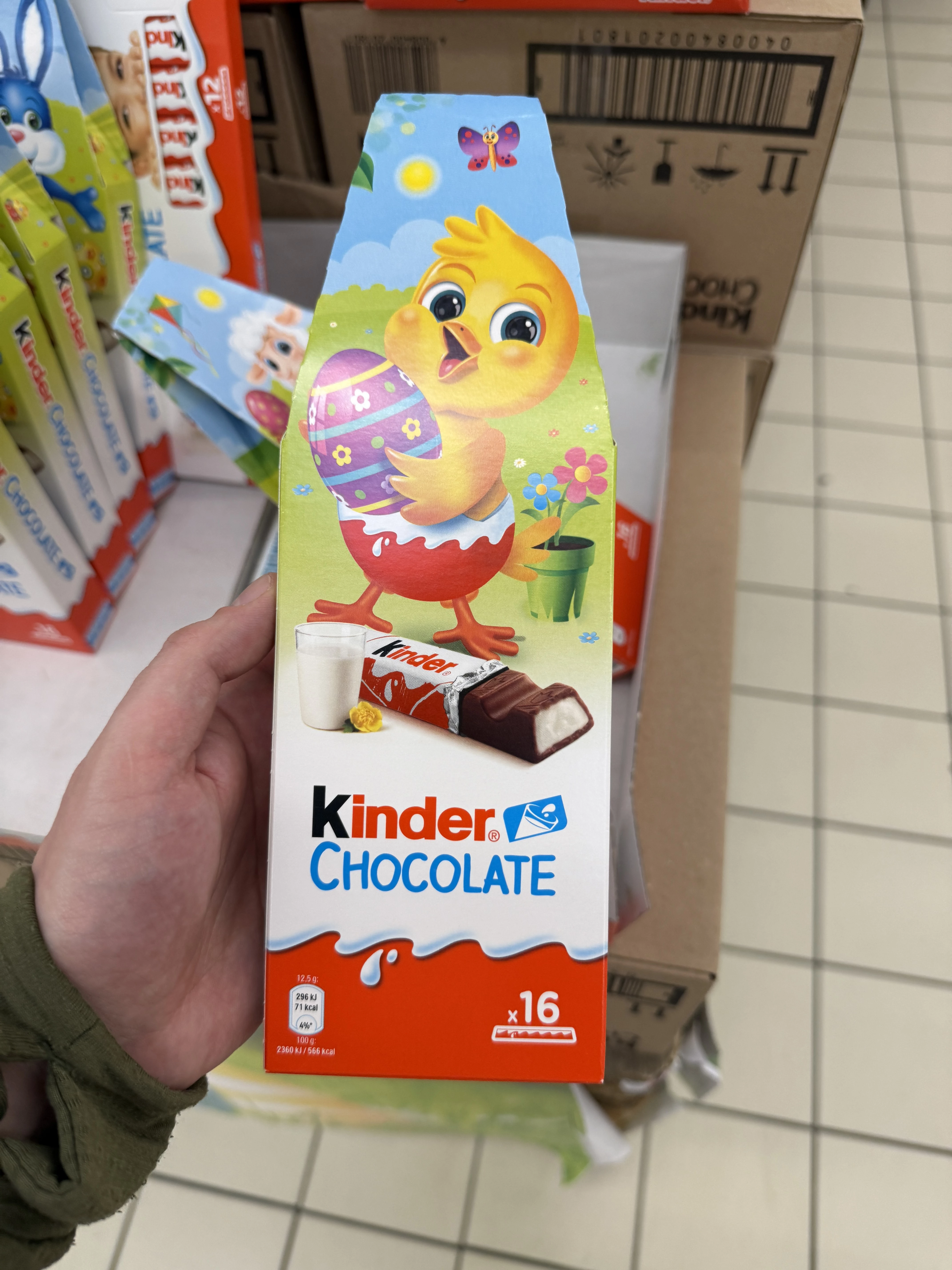 Kinder Chocolate 16 batoników (Wielkanoc, kurczaczek) | 200g