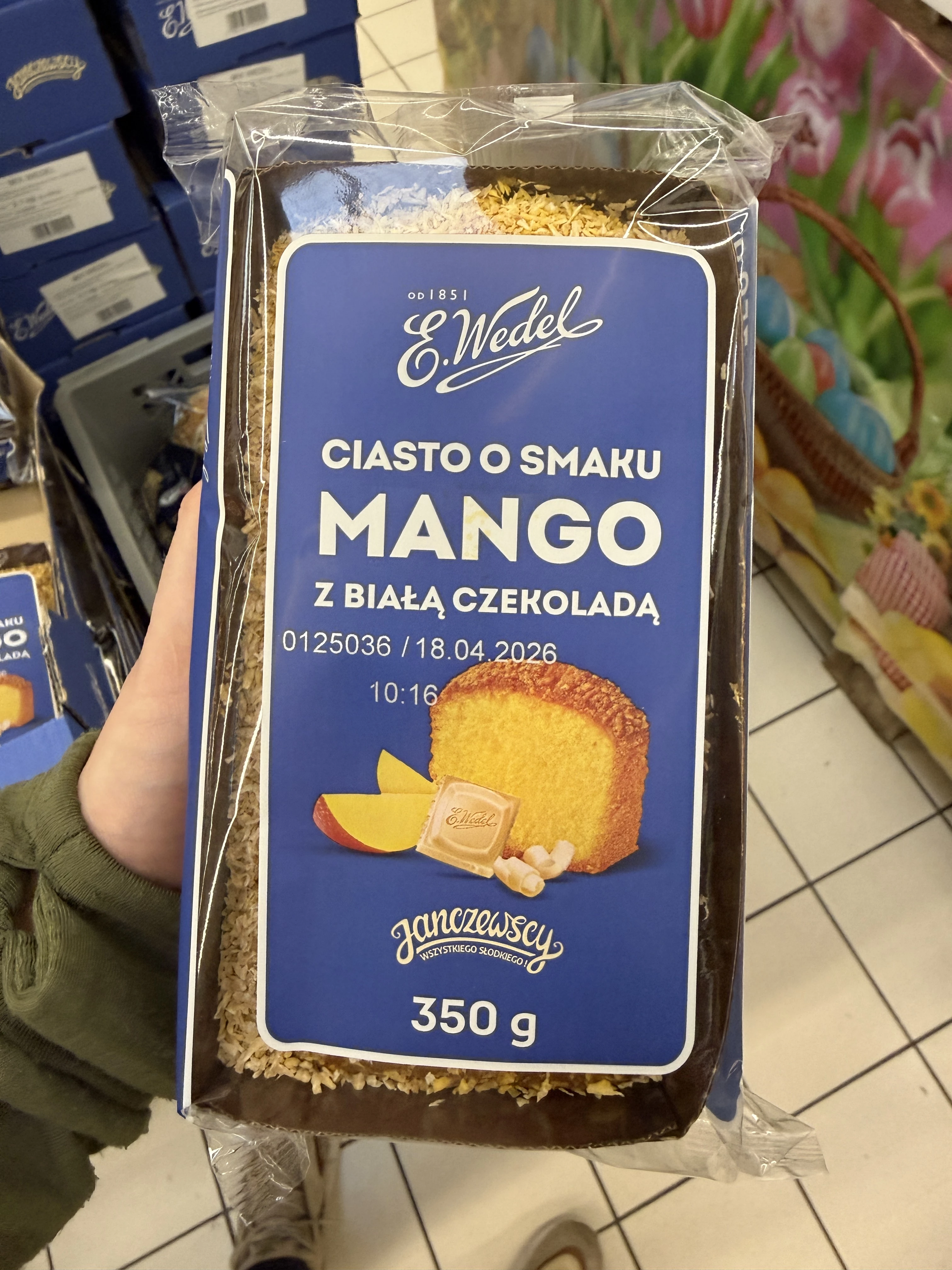 E.Wedel ciasto mango z białą czekoladą | 350g