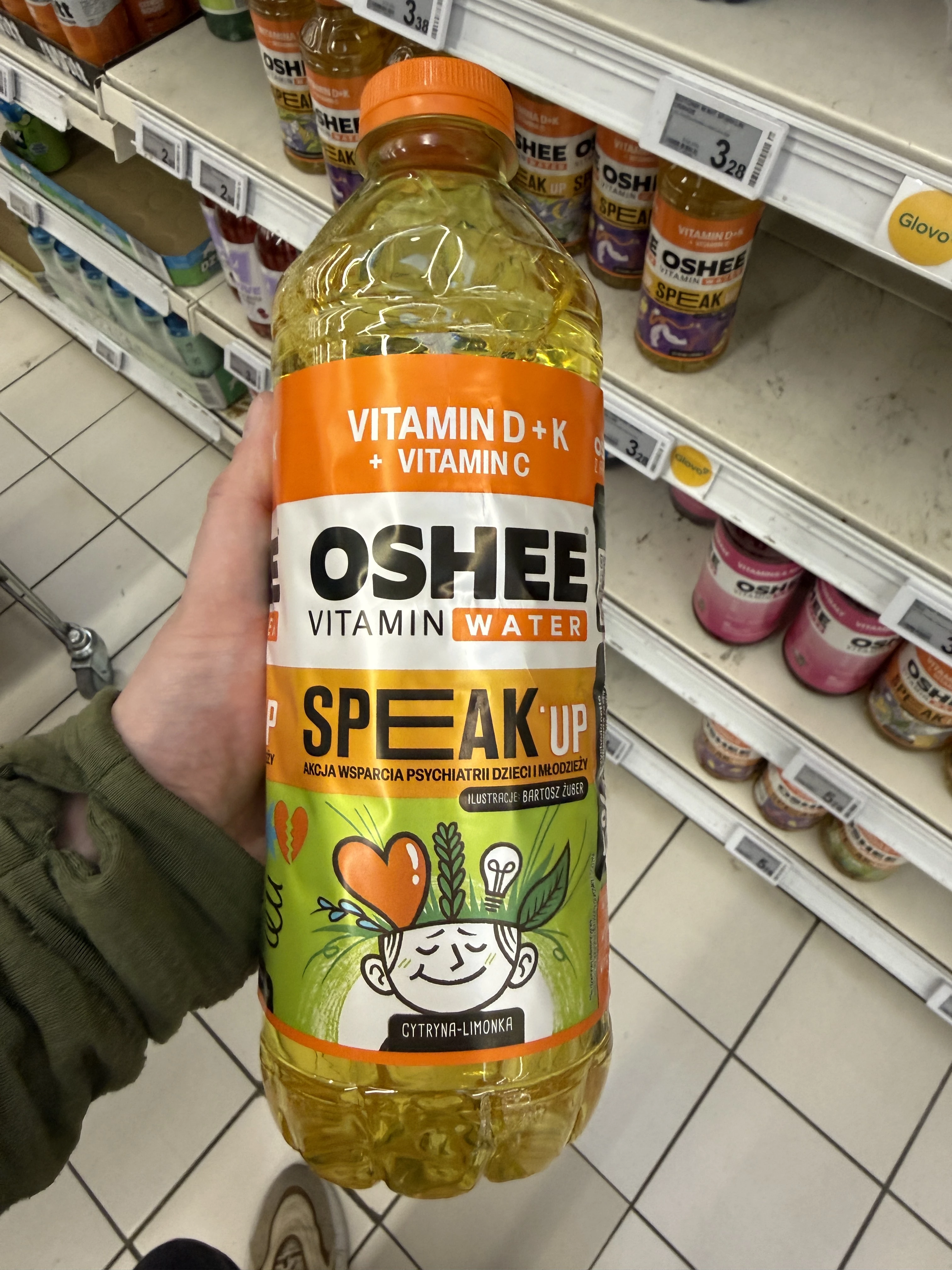 OSHEE Vitamin Water Speak Up Cytryna-Limonka | 1100ml