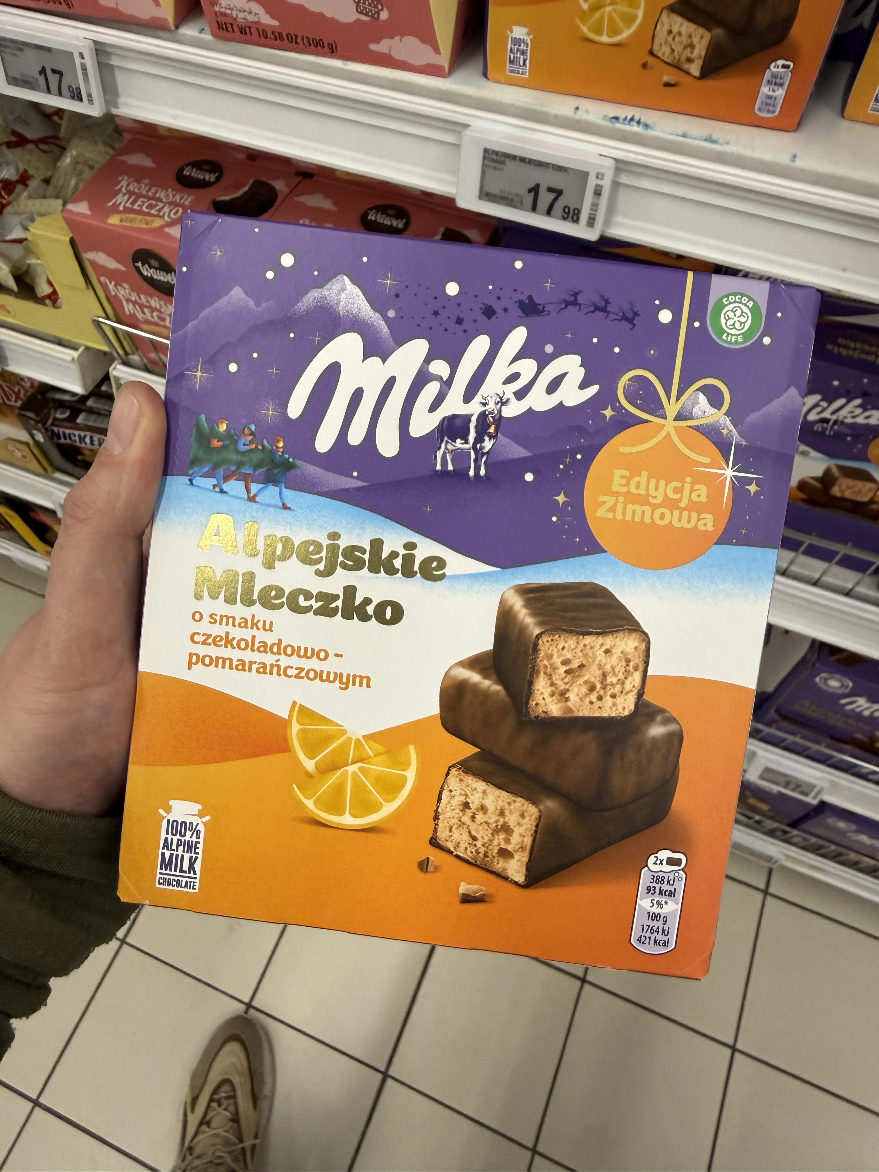 Milka Alpejskie Mleczko czekoladowo-pomarańczowe | 330g