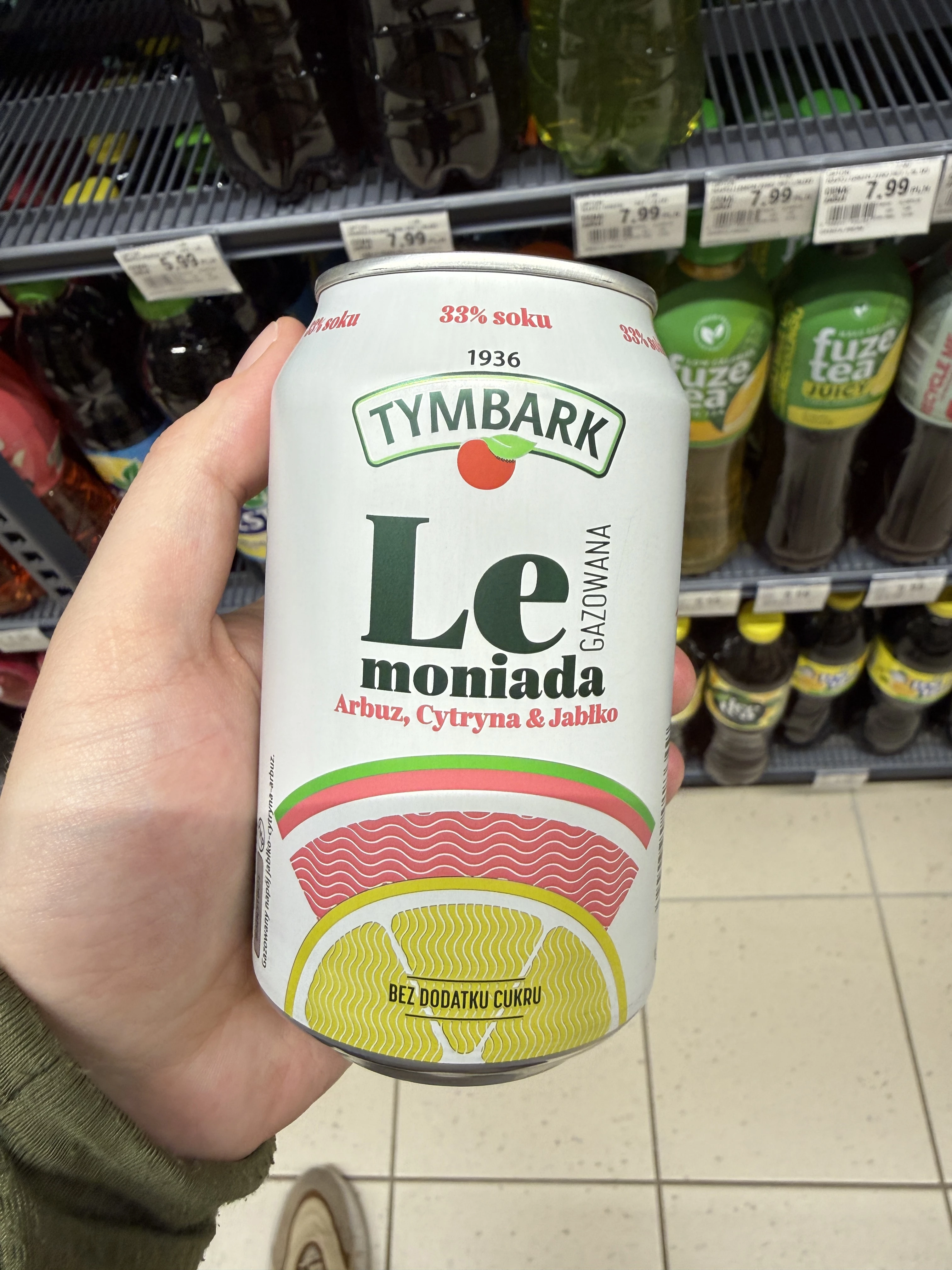 Tymbark Lemoniada gazowana arbuz cytryna & jabłko | 330ml
