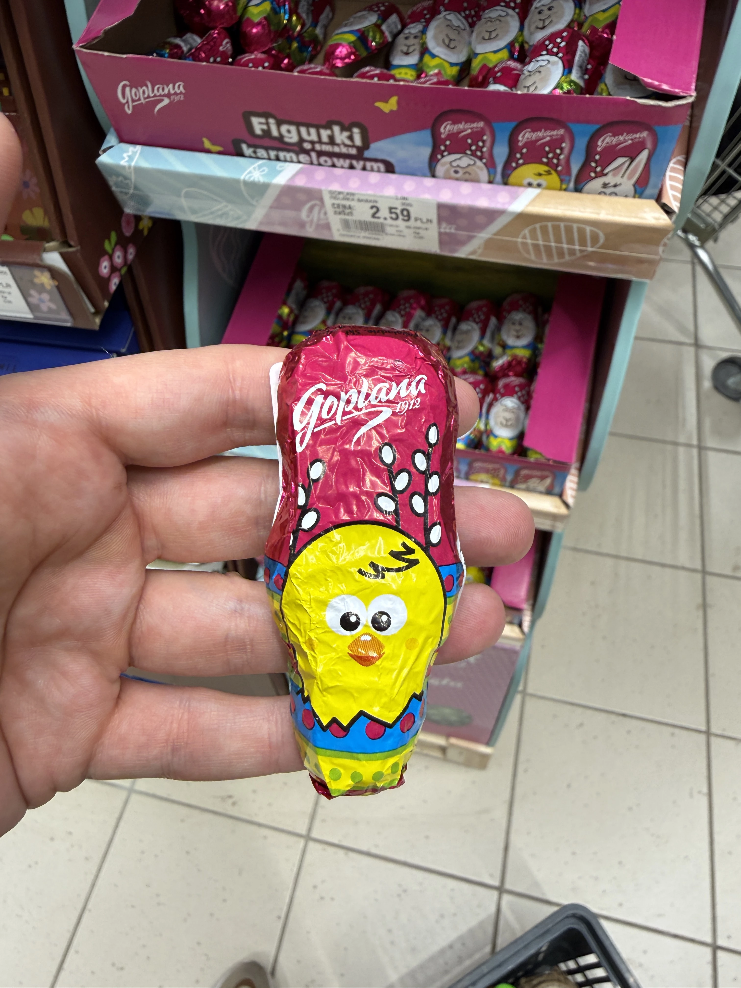 Goplana Kurczak Figurka o smaku karmelowym w czekoladzie | 30g