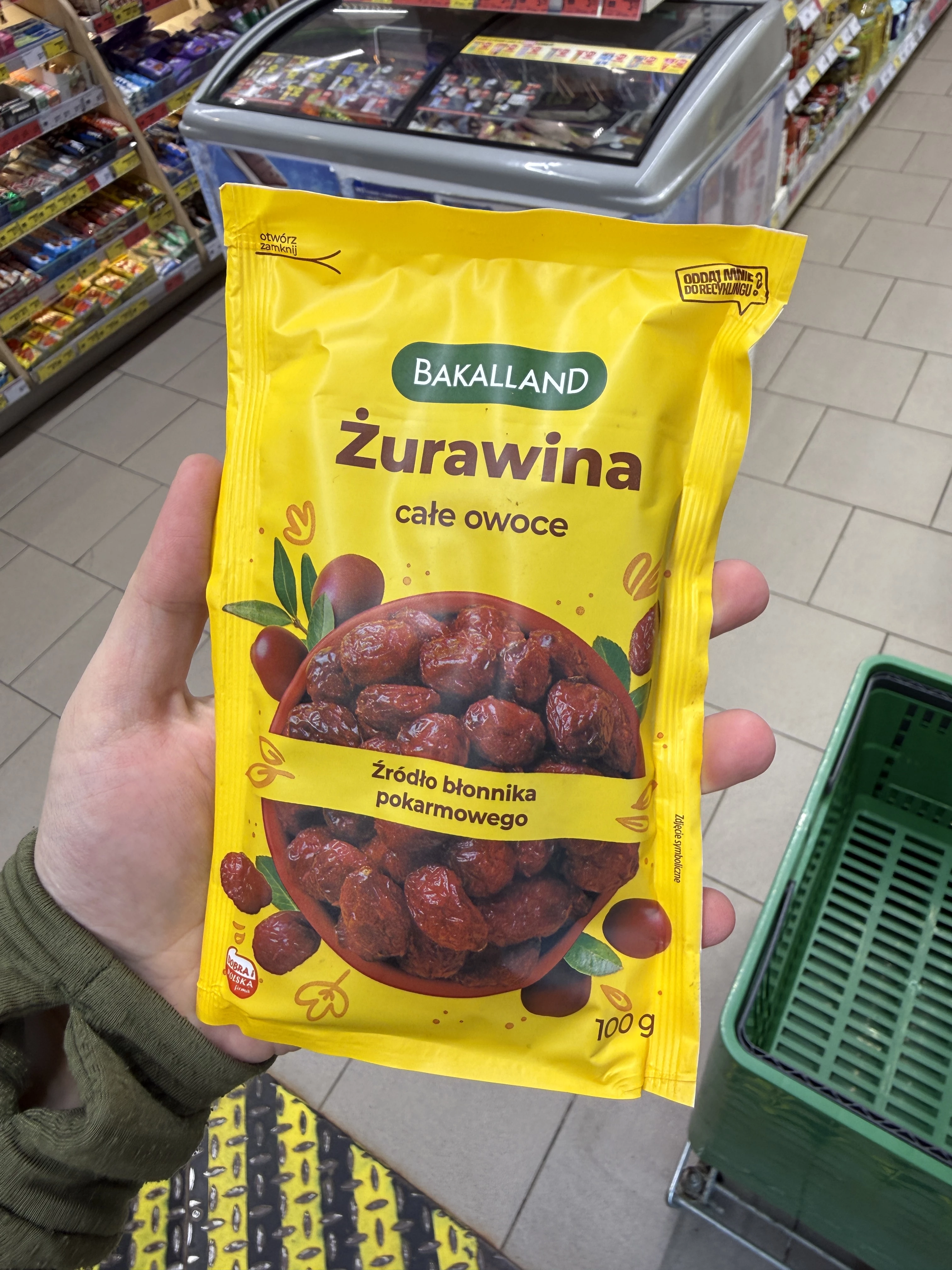 Bakalland Żurawina całe owoce | 100g