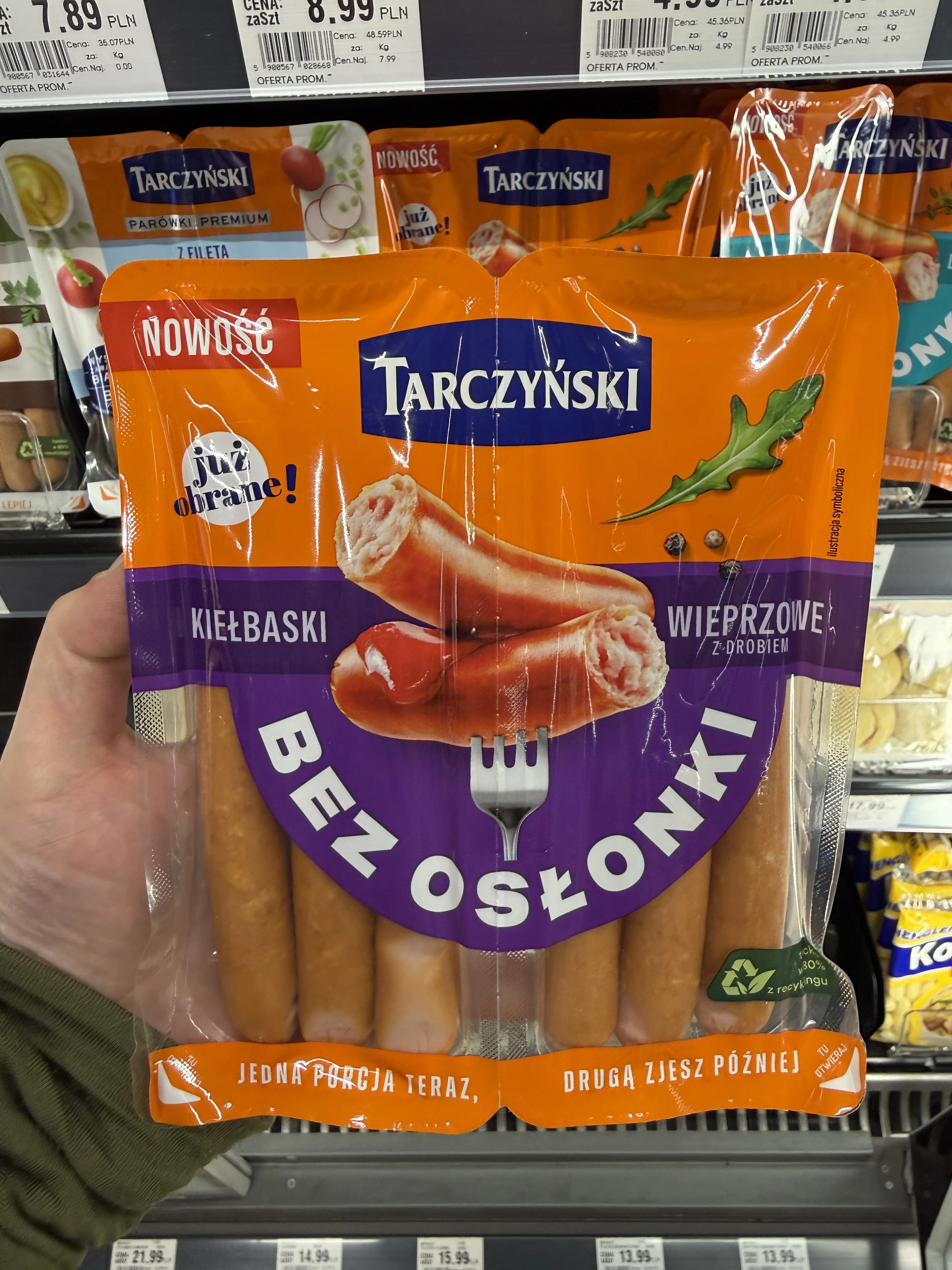 Tarczyński Kiełbaski Wieprzowe z Drobiem Bez Osłonki | 200g