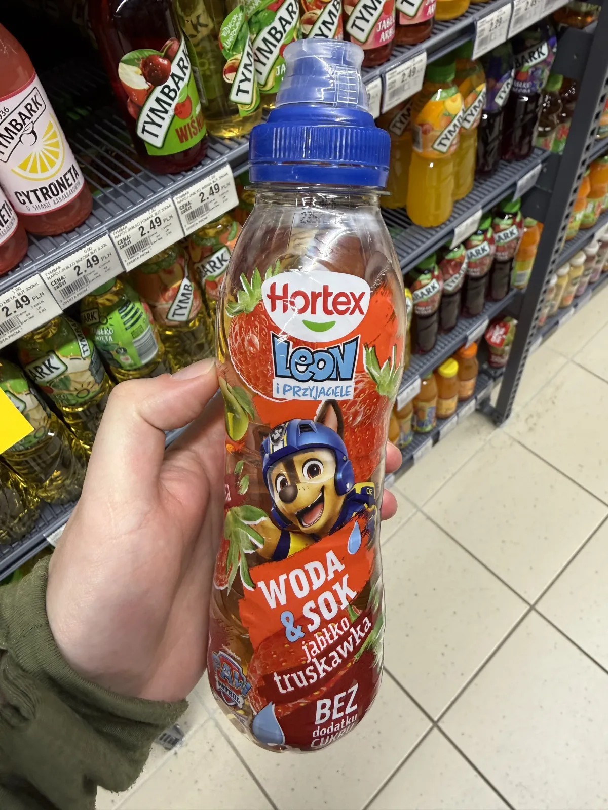 Hortex Leon i Przyjaciele Woda+Sok Jabłko Truskawka | 400ml
