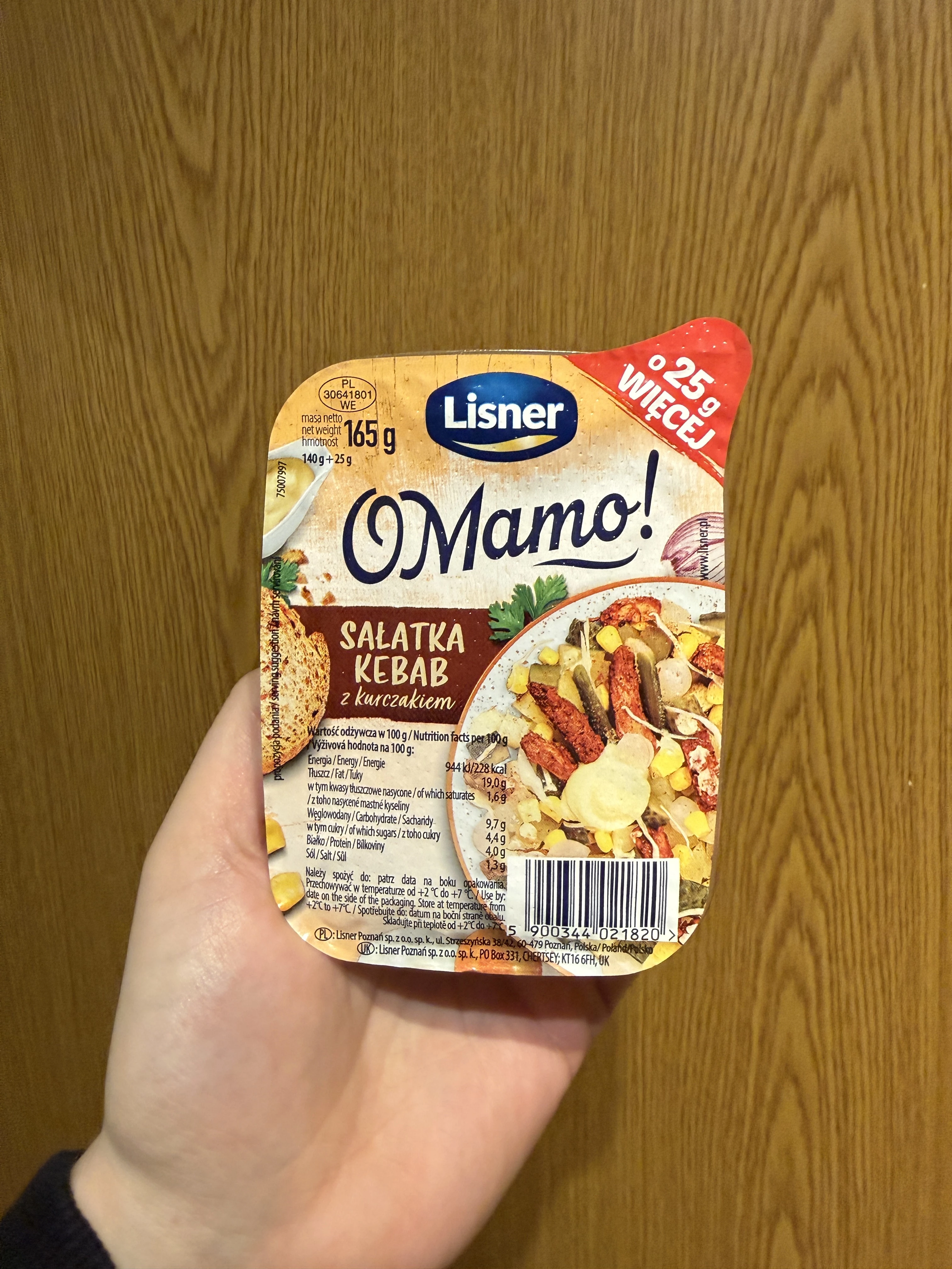 Lisner O Mamo! Sałatka kebab z kurczakiem | 165g