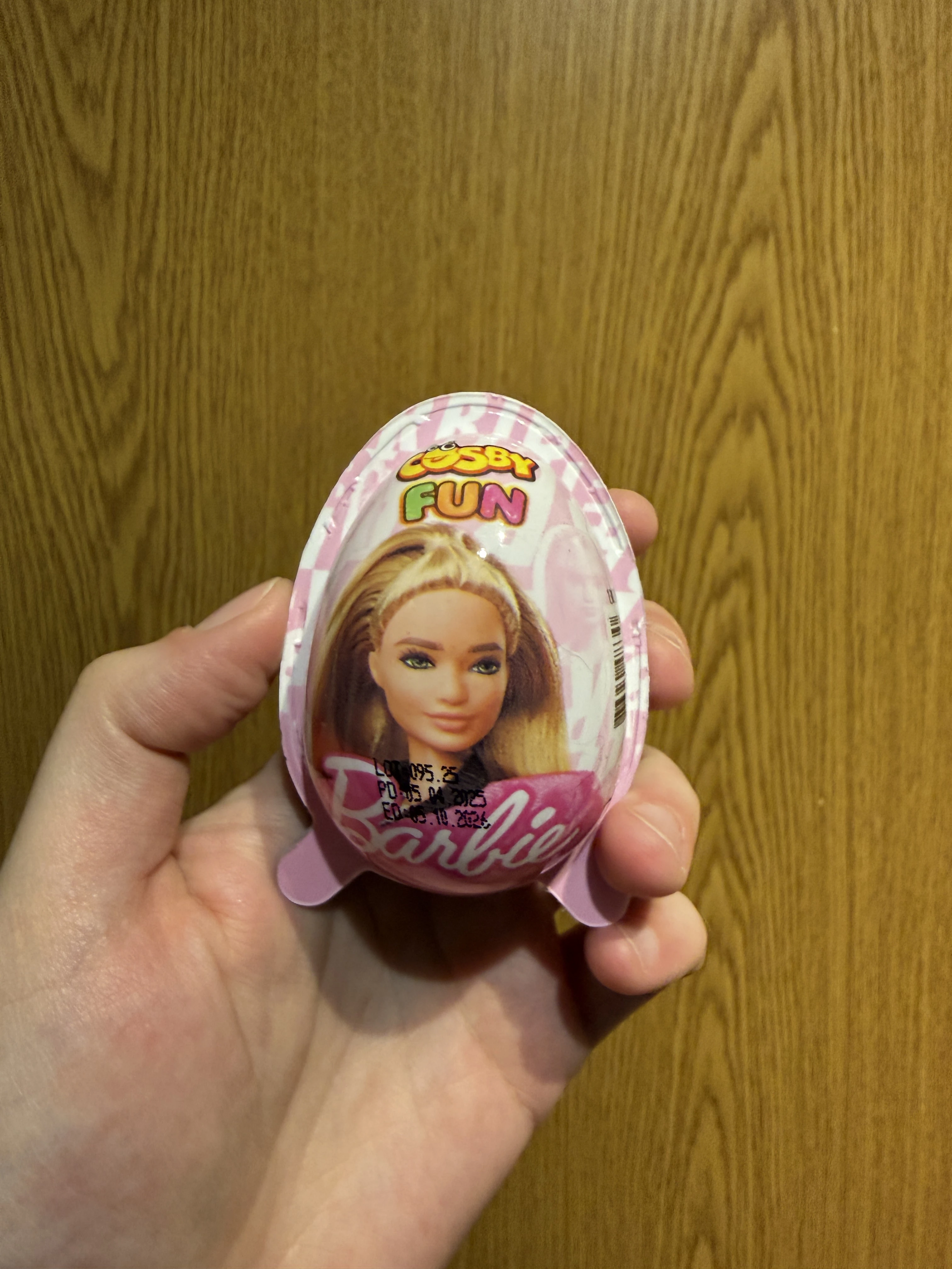 Cosby Fun Barbie – jajko z niespodzianką, krem mleczno-czekoladowy z chrupkami i zabawką | 20g