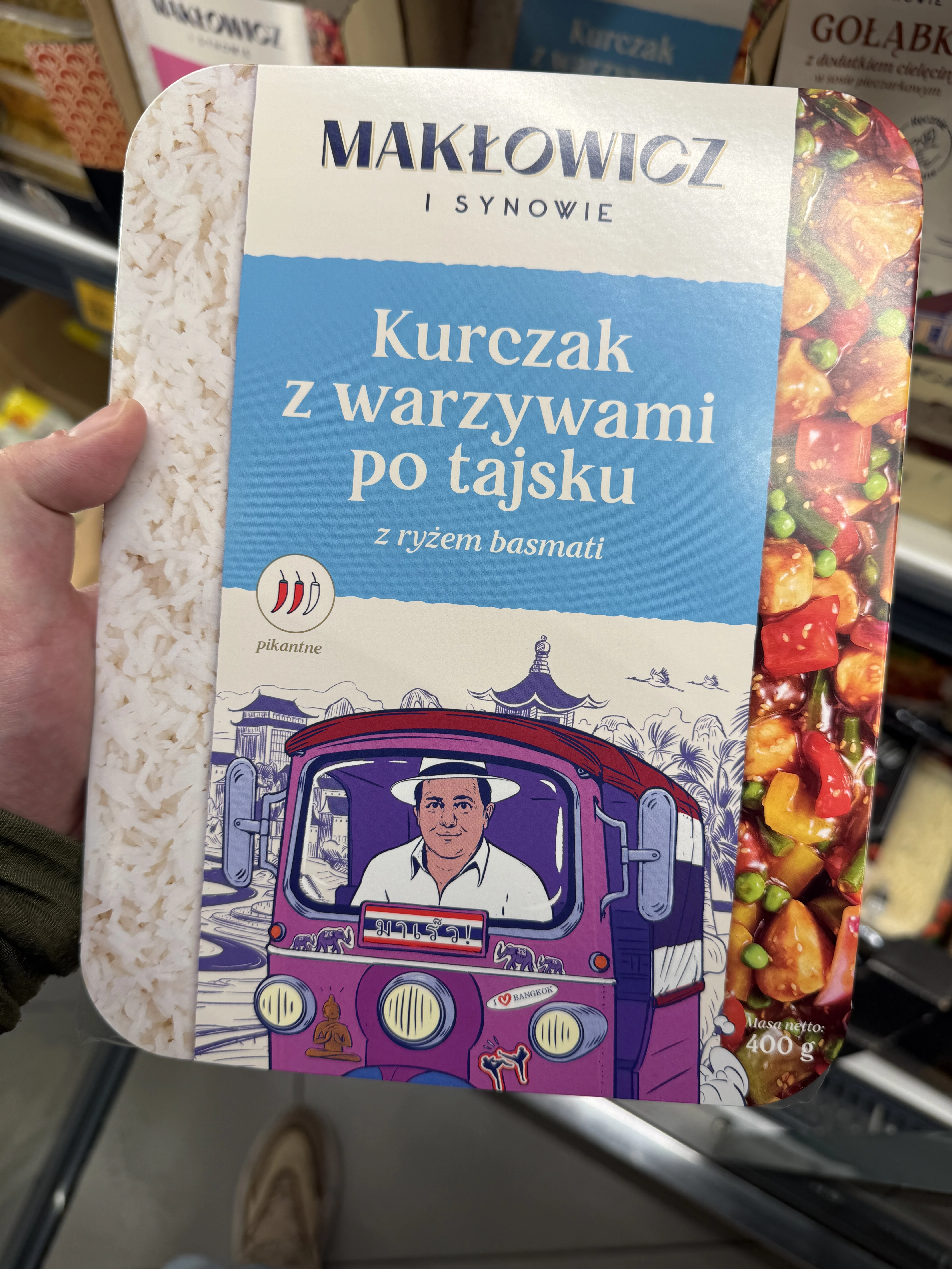 Makłowicz i Synowie Kurczak z warzywami po tajsku z ryżem basmati | 400g