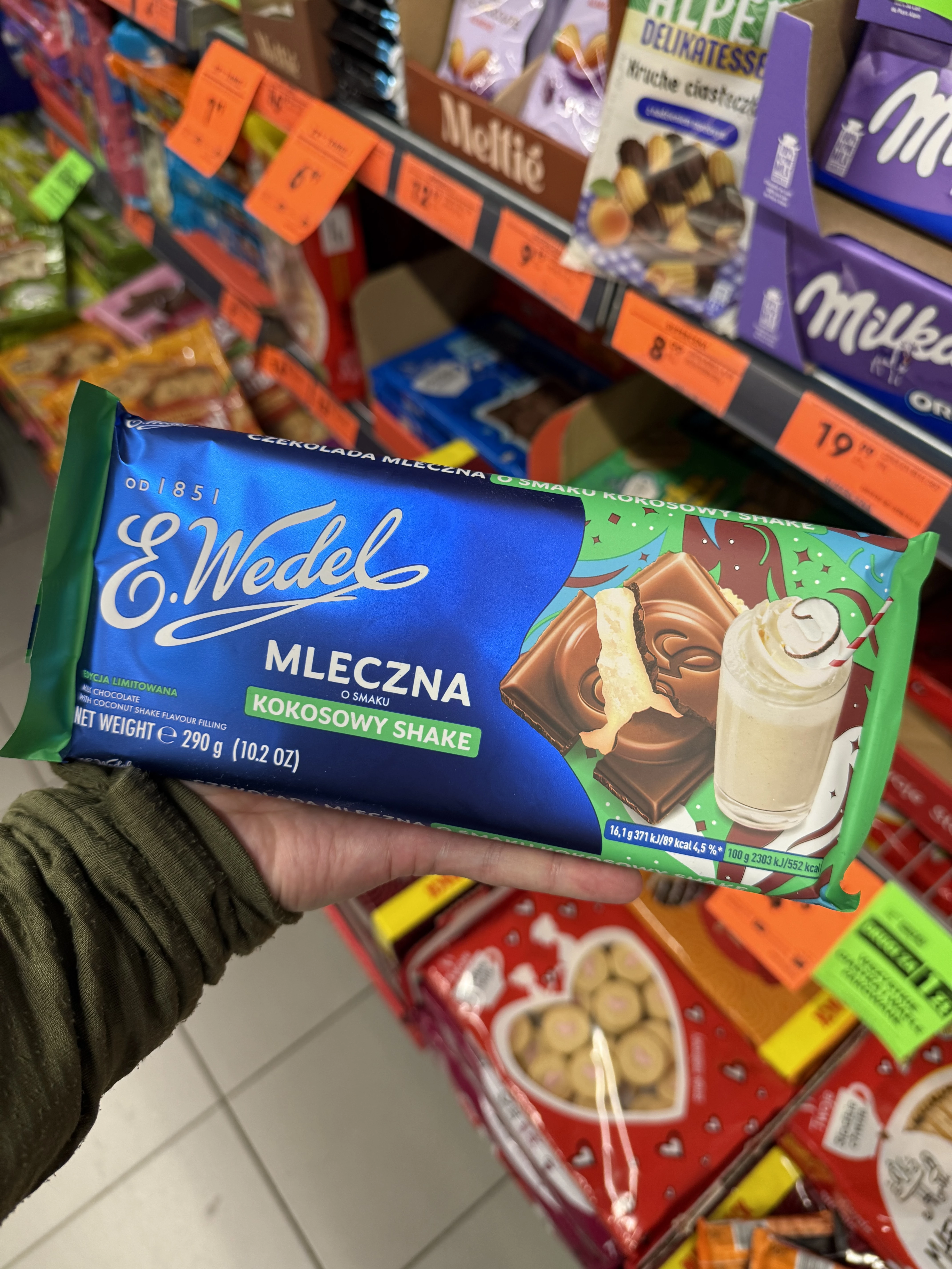 E. Wedel Czekolada Mleczna Kokosowy Shake | 290g