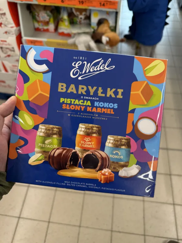 Wedel Baryłki Pistacja Kokos Słony Karmel | 200g