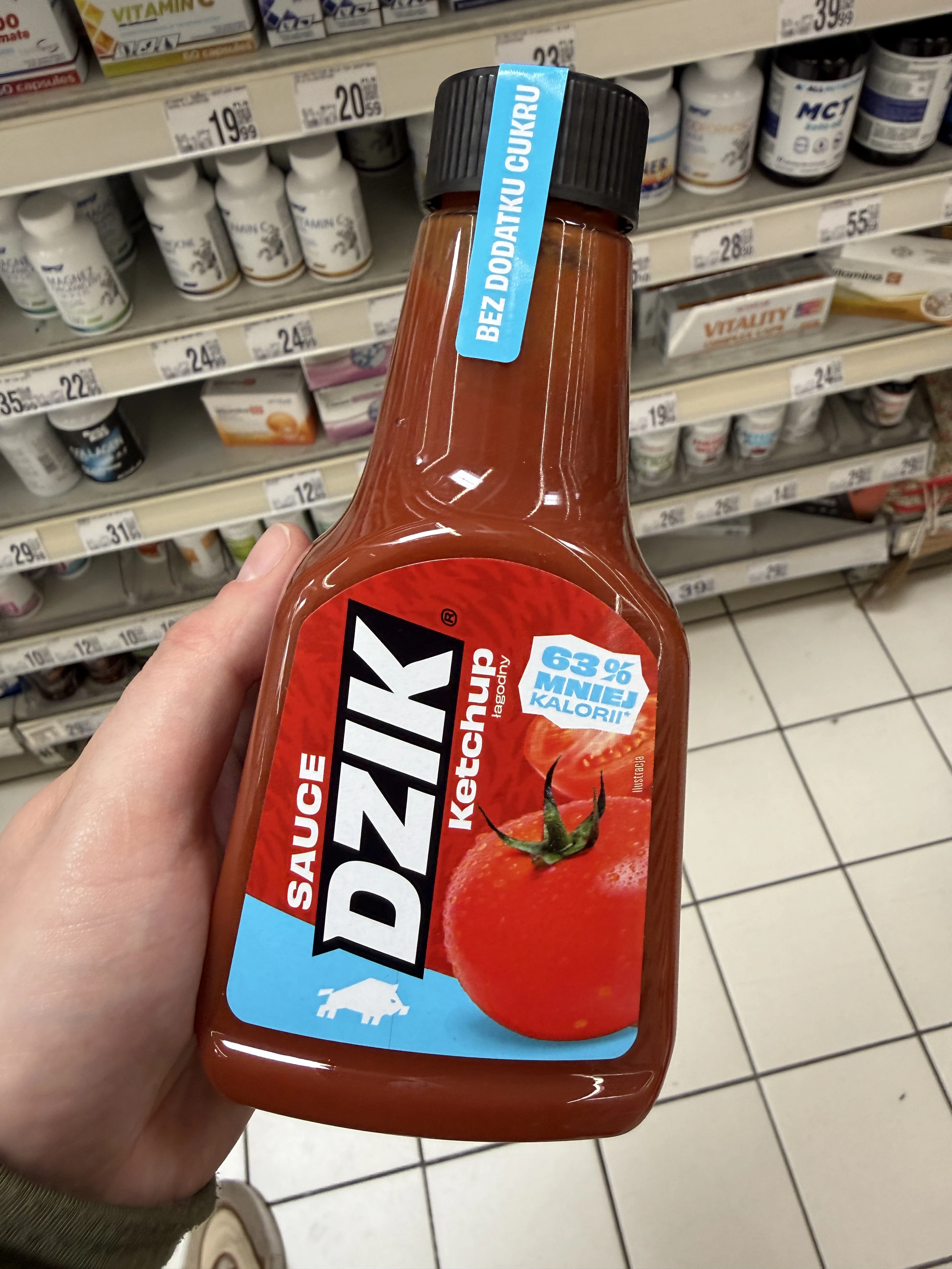 Sos ketchup WK Dzik łagodny zero cukru | 430g