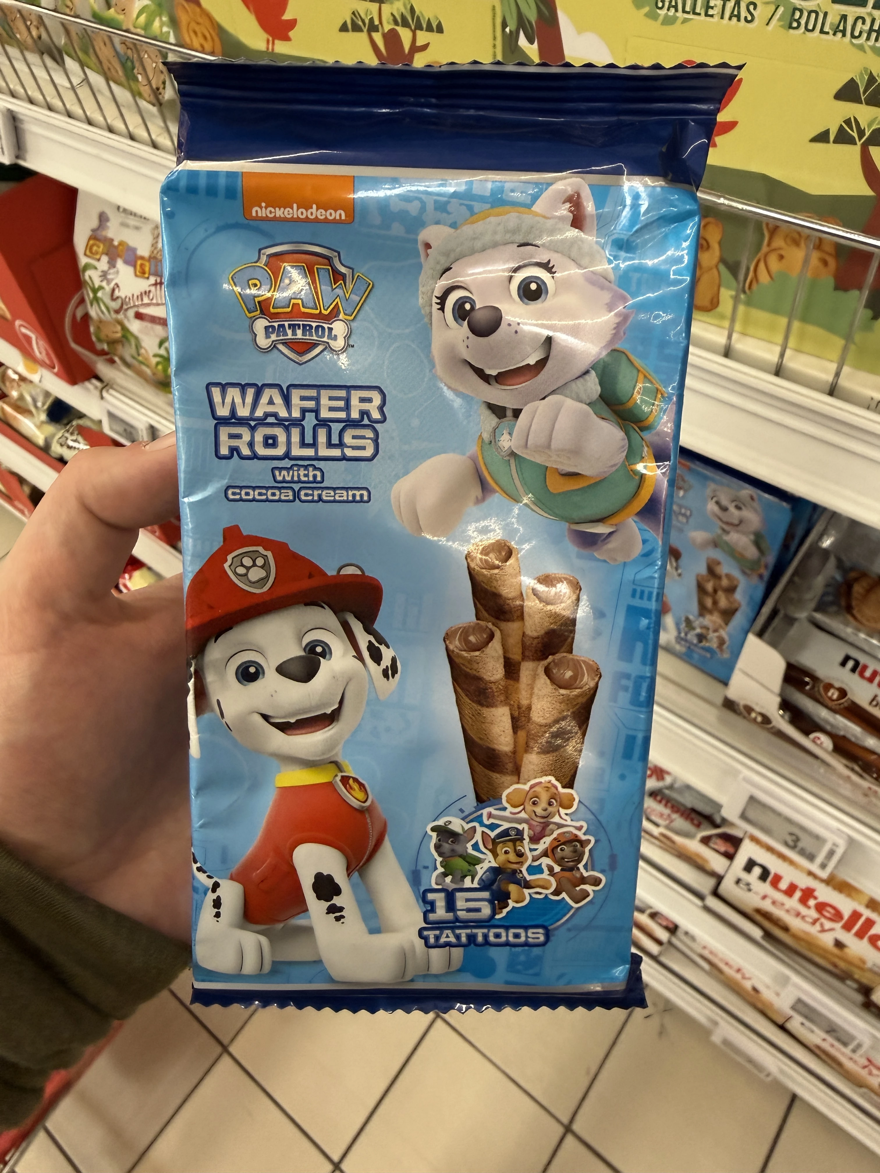 Paw Patrol Wafer Rolls Cocoa Cream | 150g