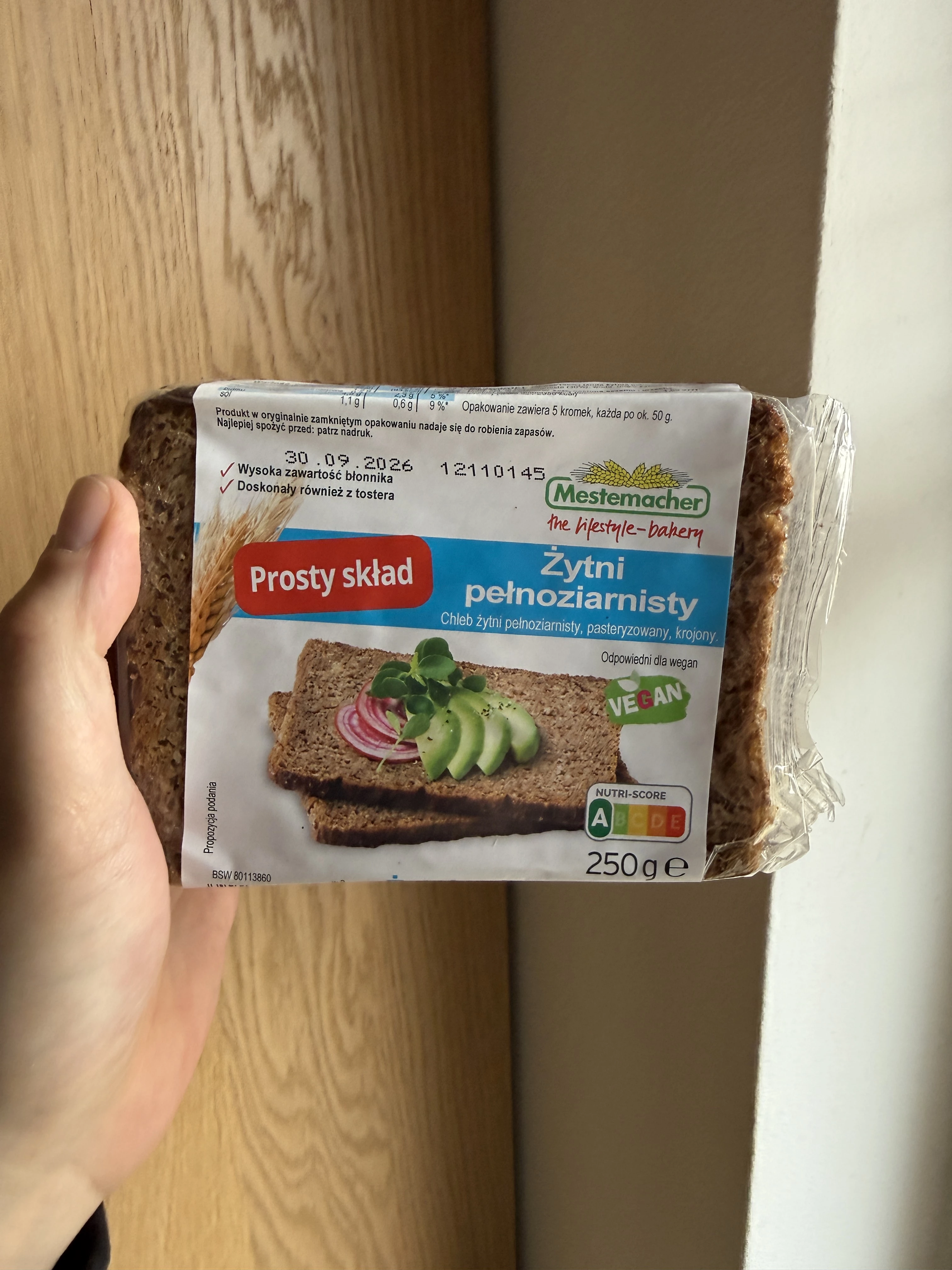 Mestemacher Chleb żytni pełnoziarnisty | 250g