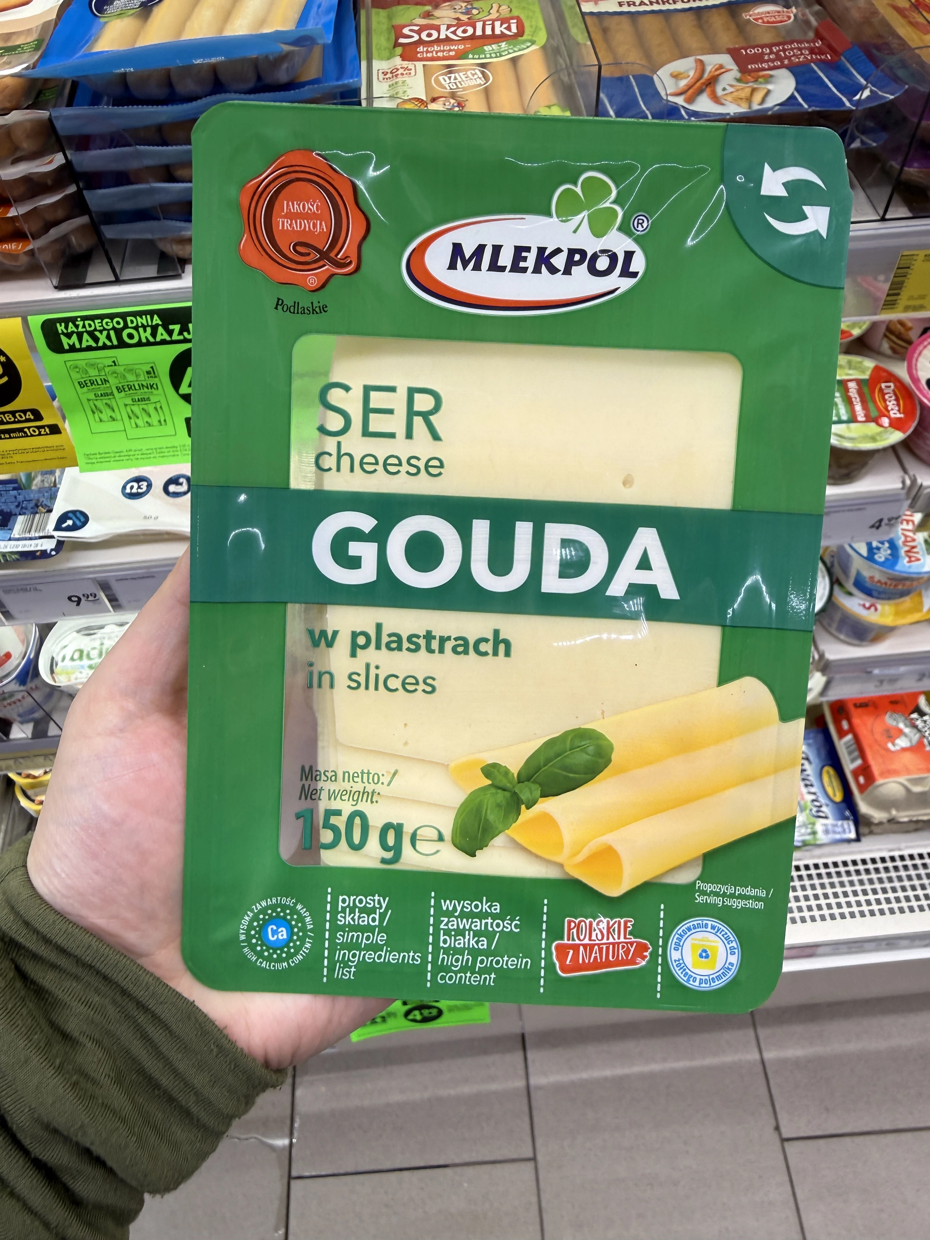 Mlekpol Ser Gouda w plastrach | 150g