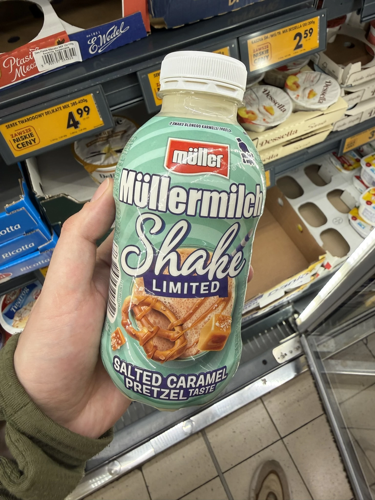 Müllermilch Shake Limited Salted Caramel Pretzel | 400g / 381ml