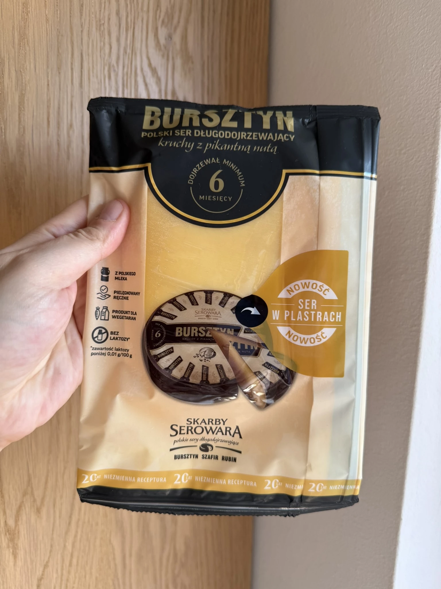 Skarby Serowara Ser Bursztyn w plastrach | 135g