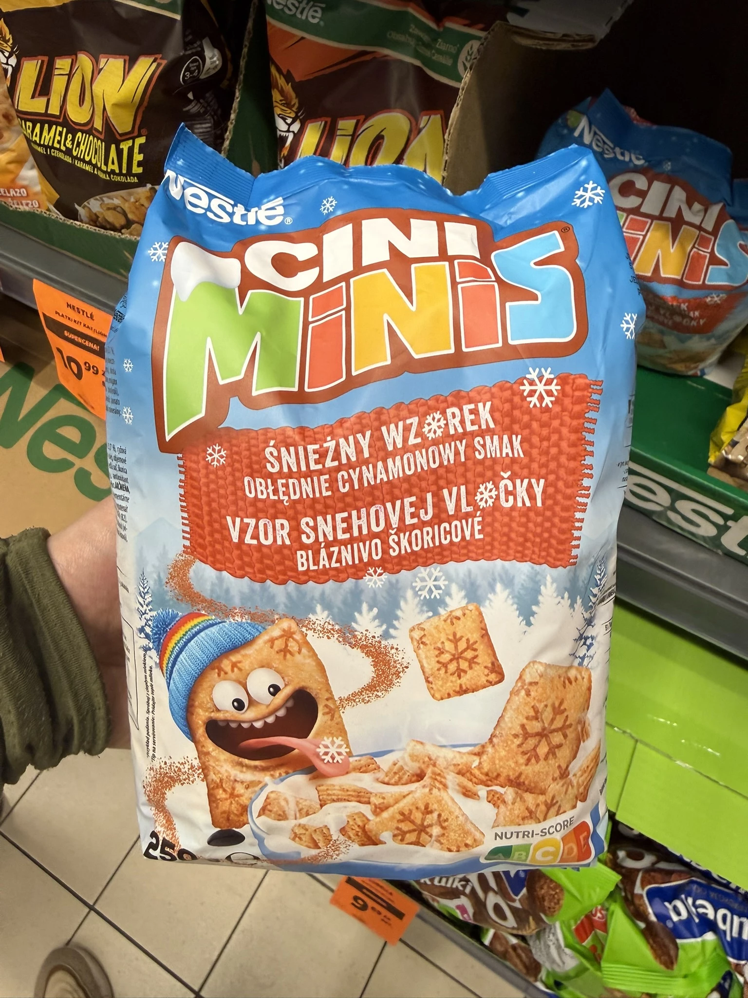 Nestlé Cini Minis zbożowe kwadraciki o smaku cynamonowym | 250g