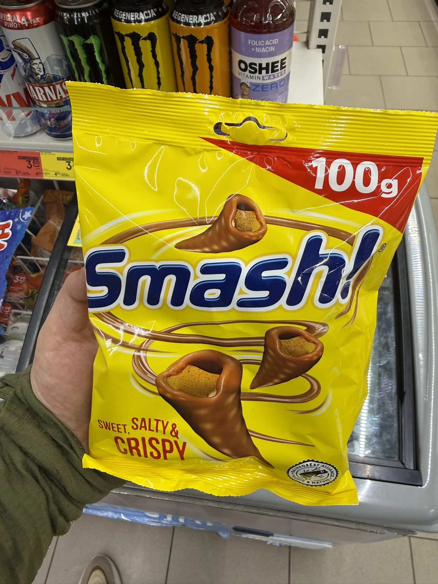 Smash! słone rożki kukurydziane w czekoladzie / OLW Smash | 100g