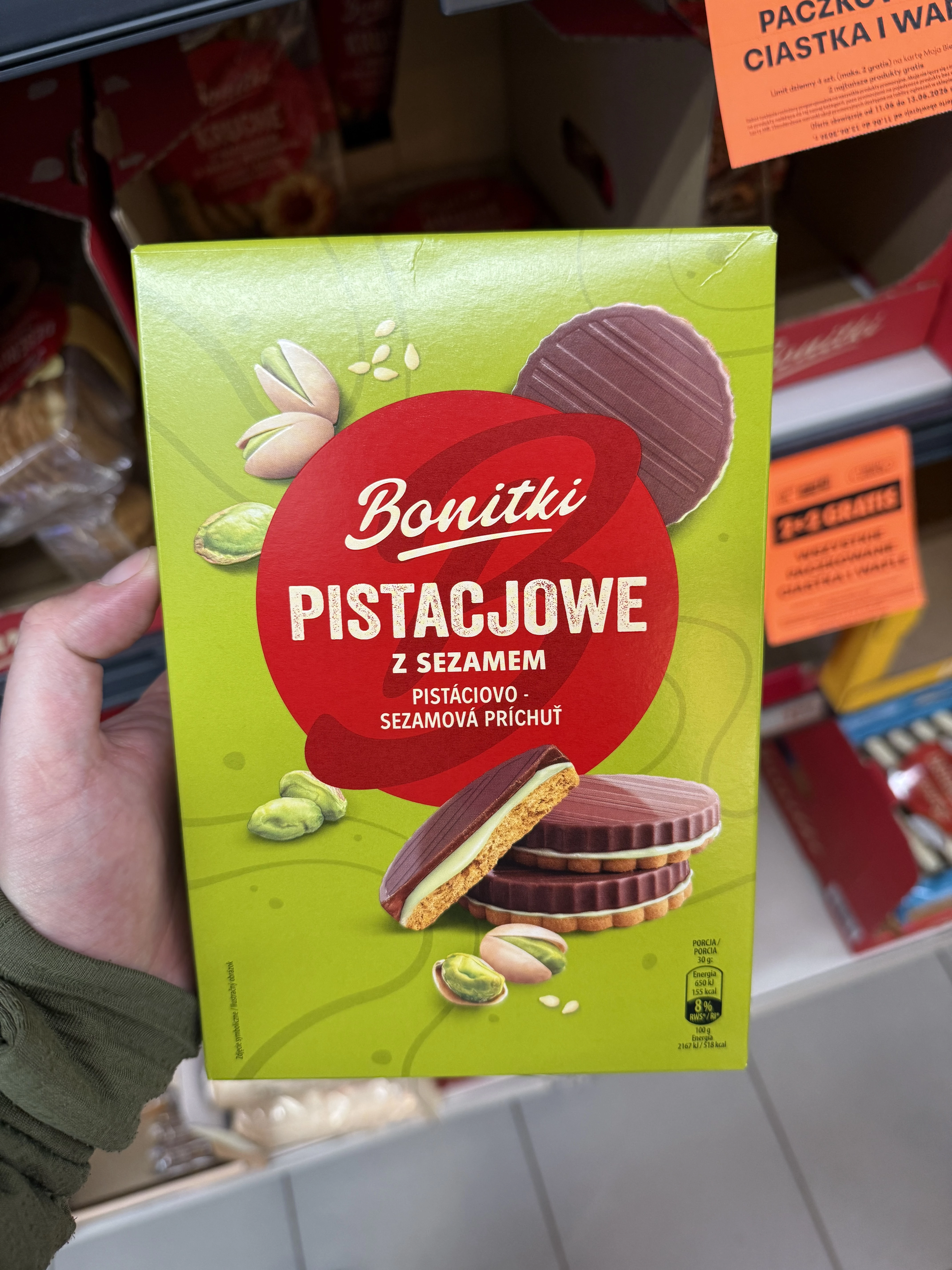 Bonitki Pistacjowe z sezamem | 180g