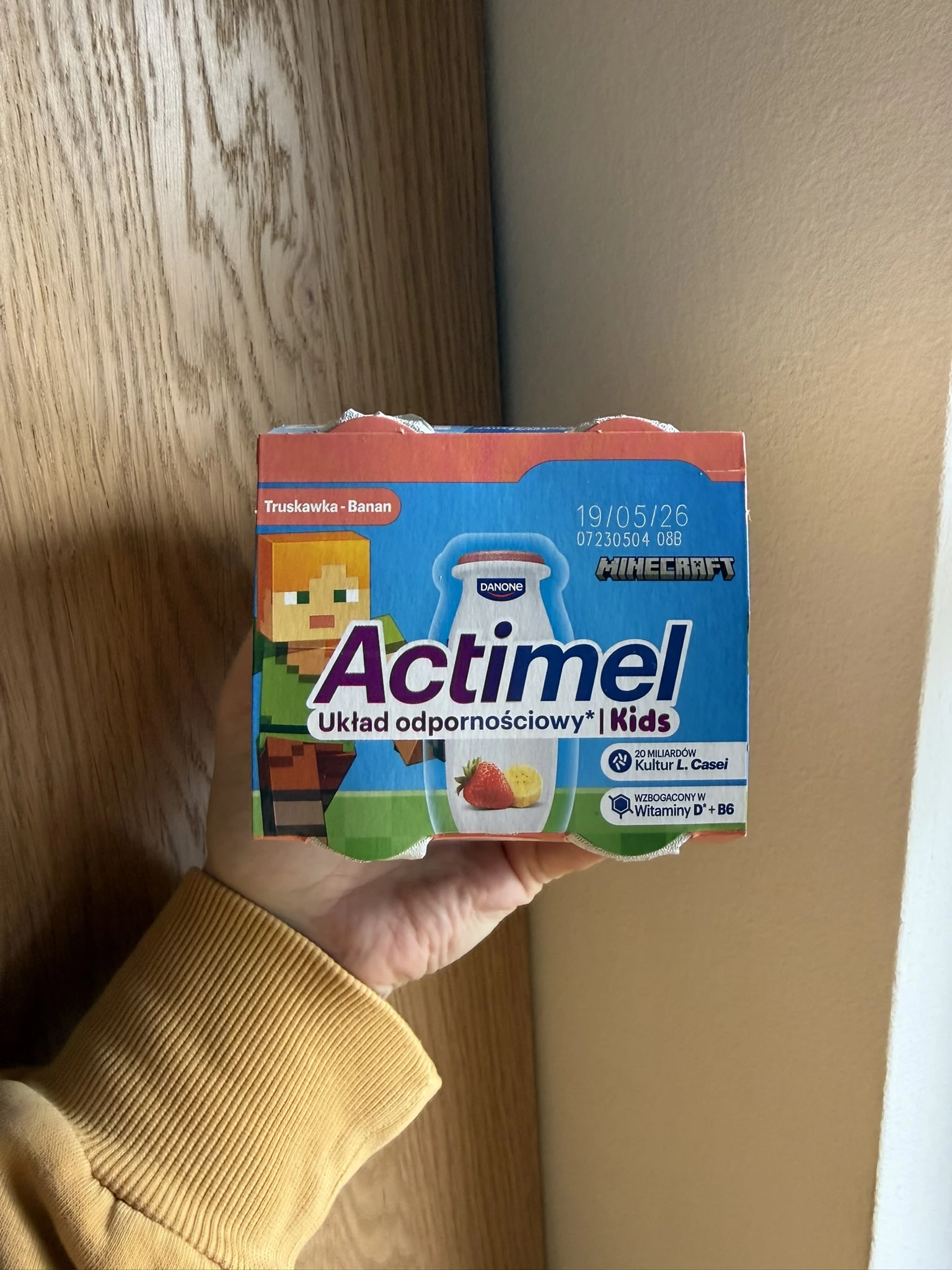 Actimel Kids Minecraft truskawka-banan | 4x100g