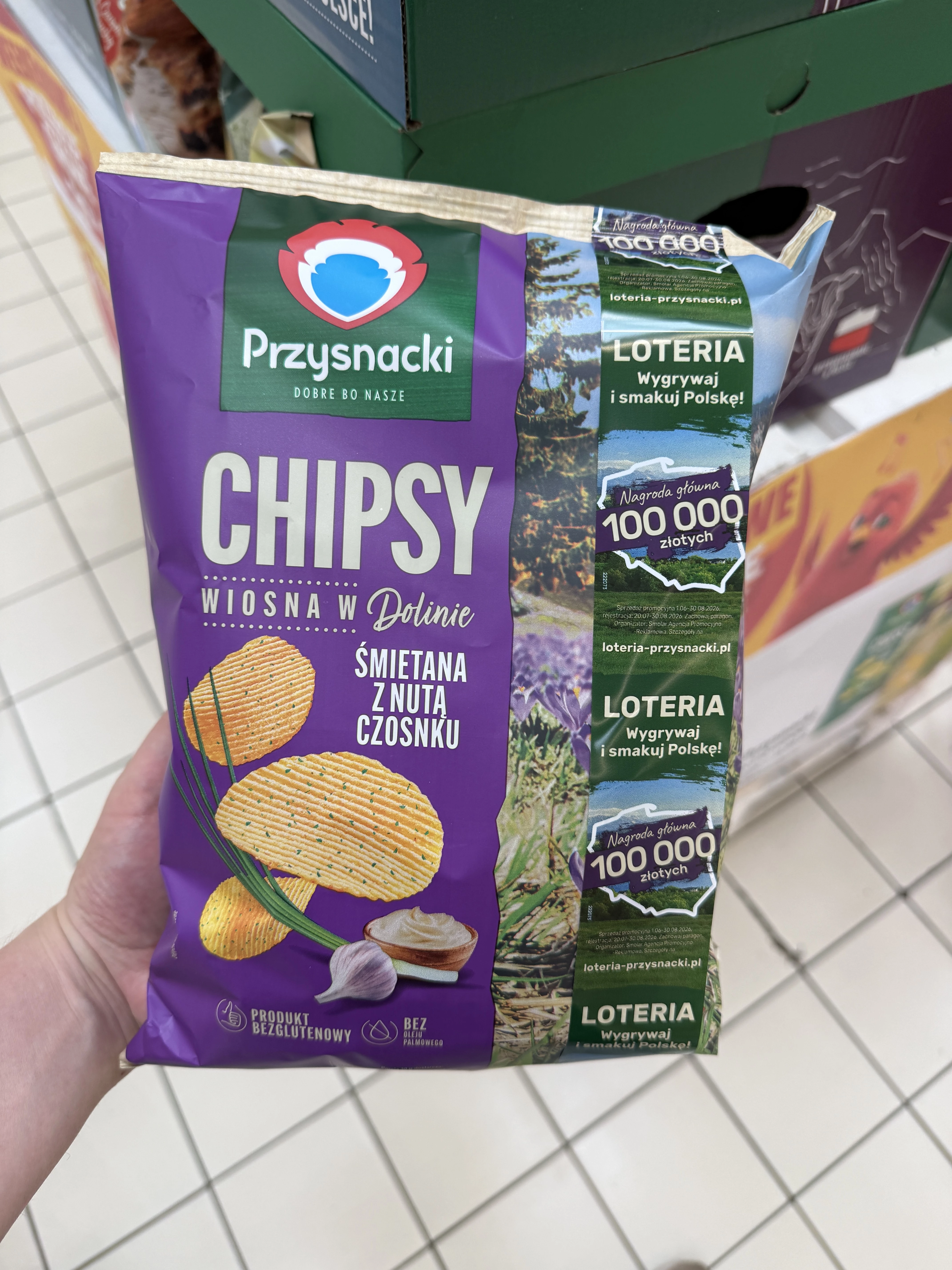 Przysnacki Chipsy Wiosna w Dolinie Śmietana z nutą czosnku | 200g