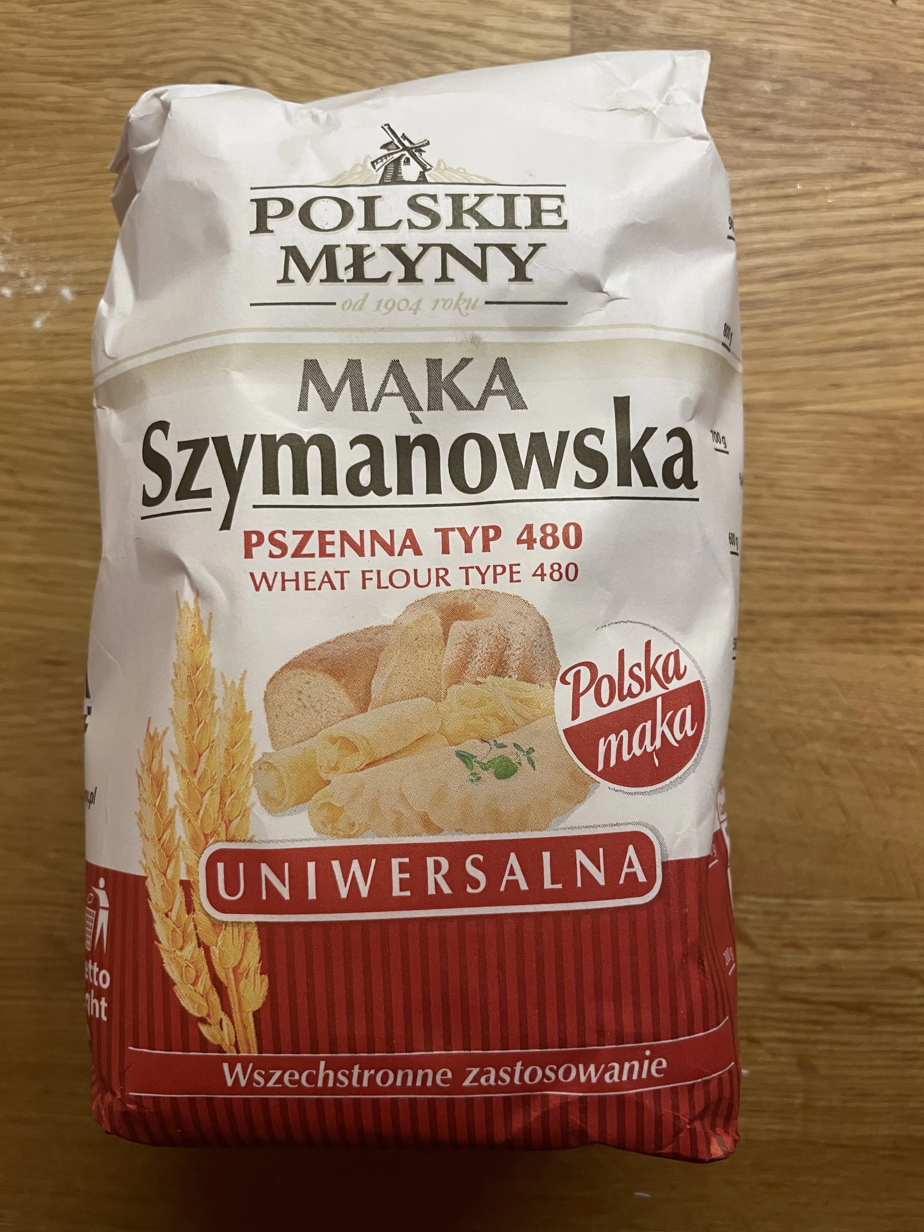 Polskie Młyny Mąka Szymanowska pszenna uniwersalna typ 480 | 1kg
