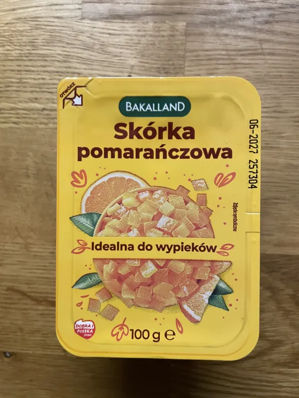 Bakalland Skórka pomarańczowa kandyzowana | 100g