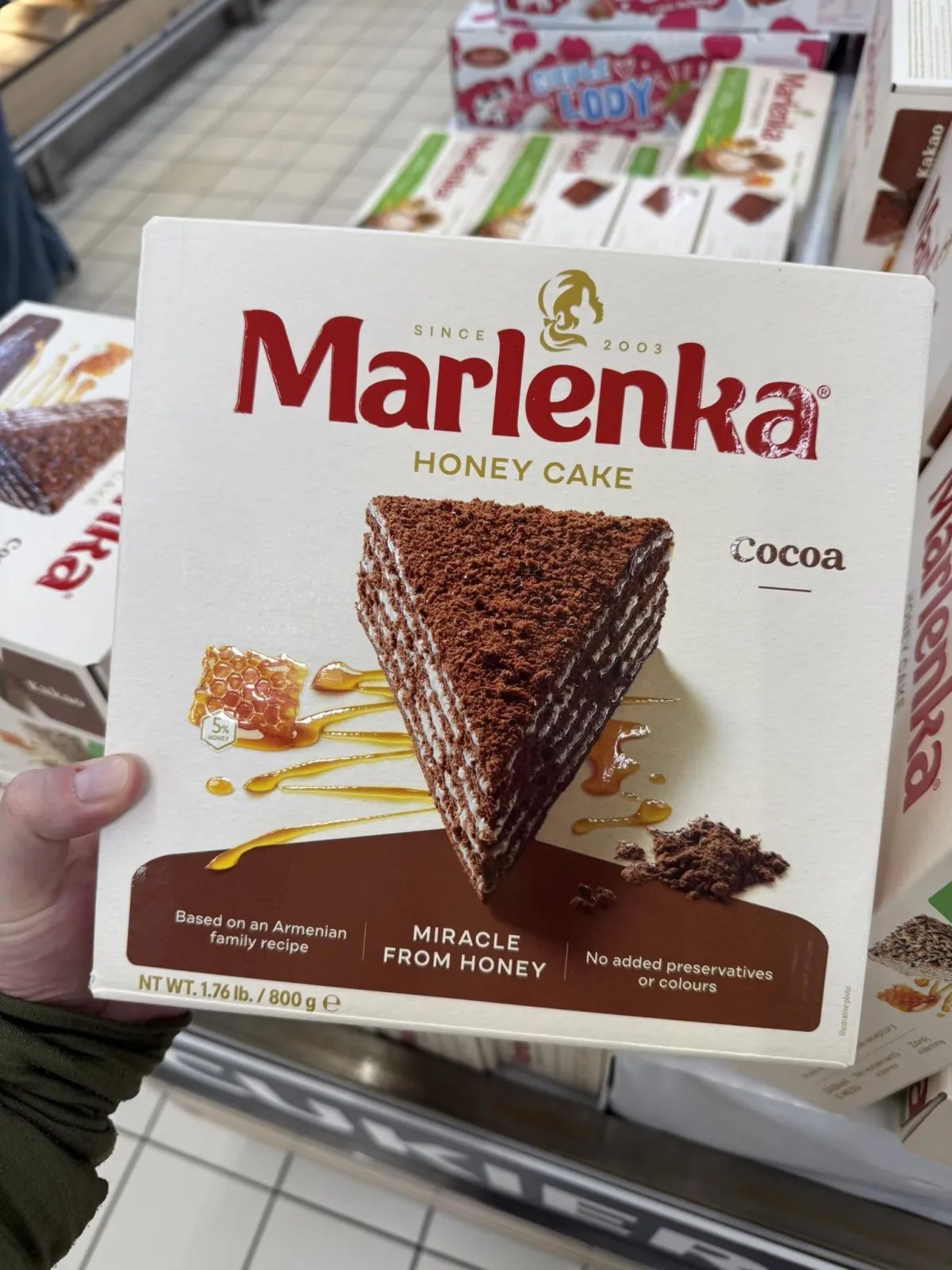Marlenka Honey Cake Cocoa / Marlenka Kakaowy Tort Miodowy | 800g