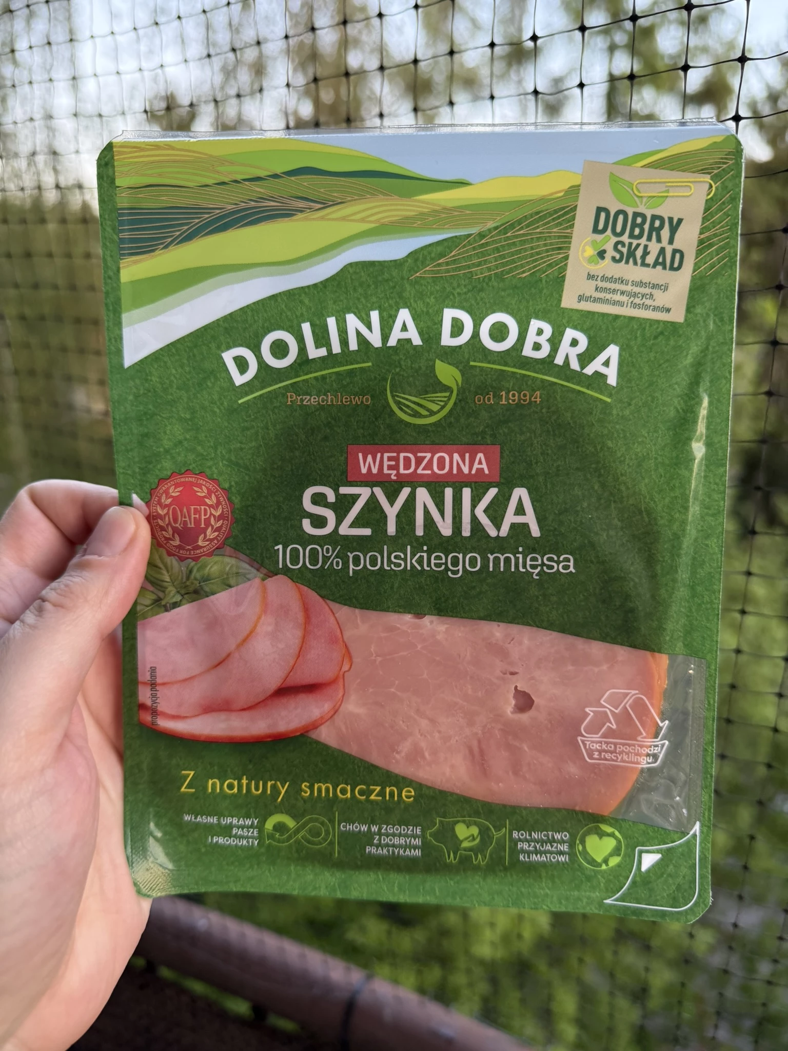 Dolina Dobra Wędzona Szynka 100% polskiego mięsa | 90g