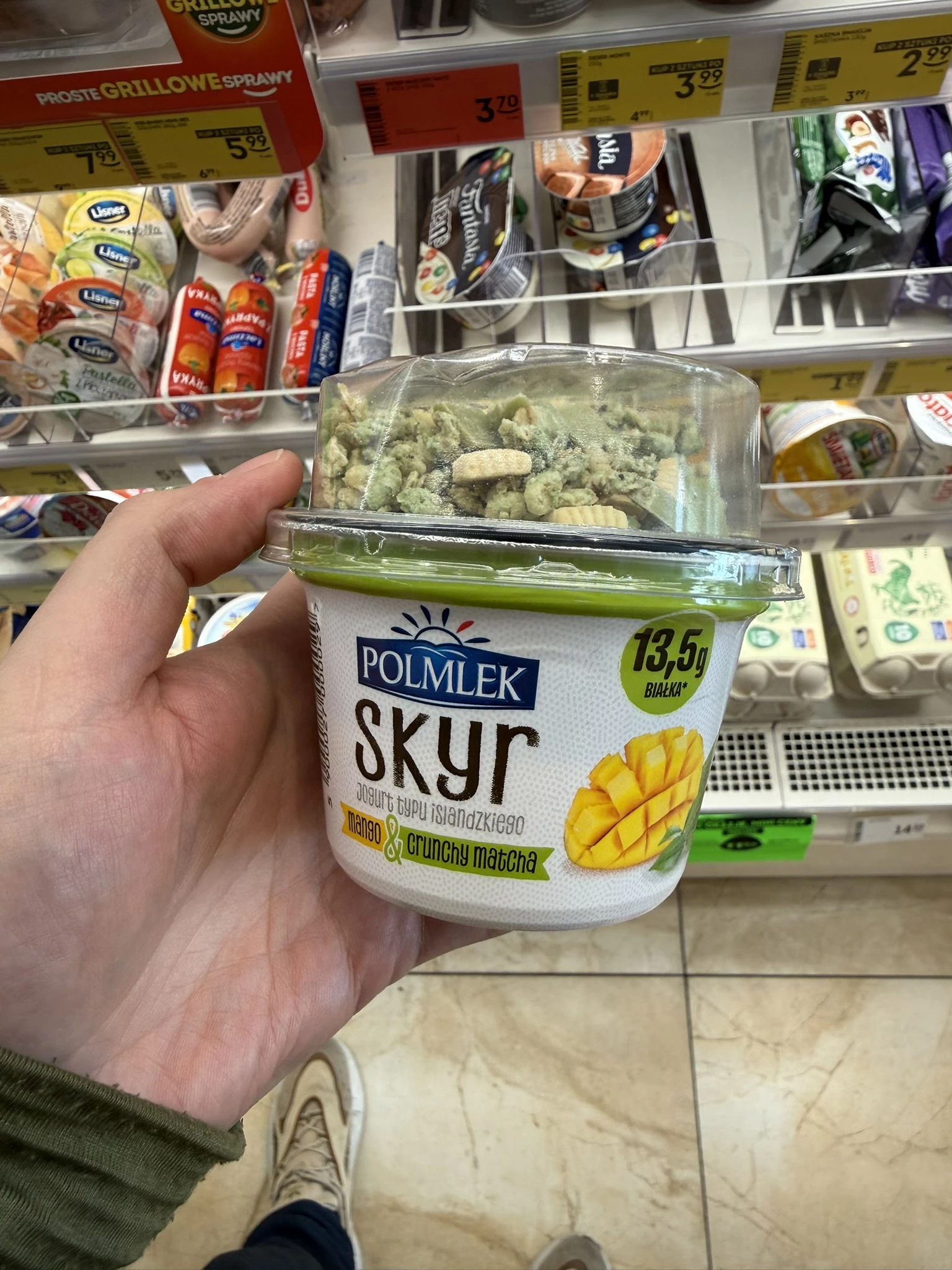 Polmlek Jogurt Skyr mango z topperem matcha | 170g