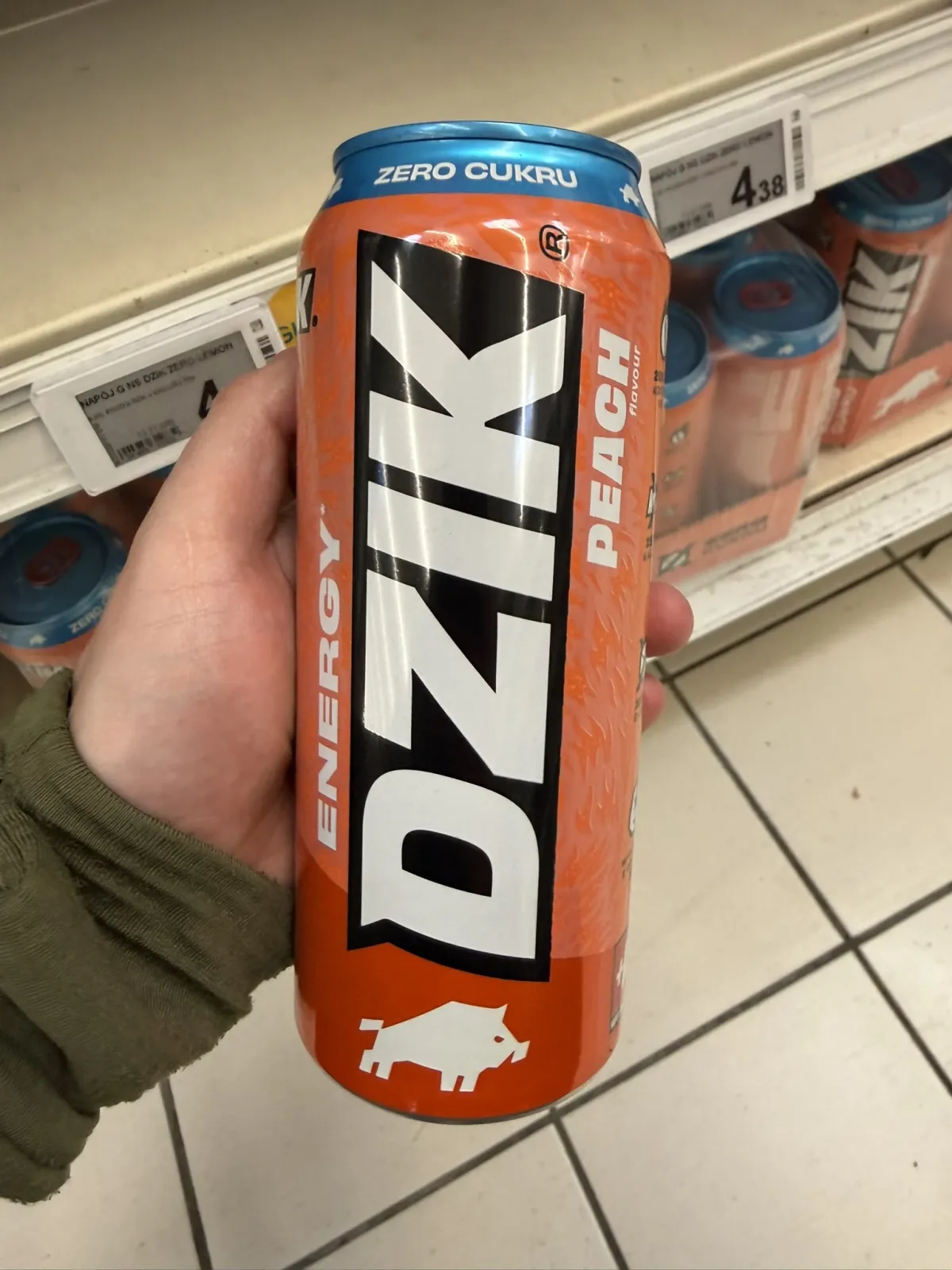 Dzik Energy Peach Zero Kalorii | 500ml