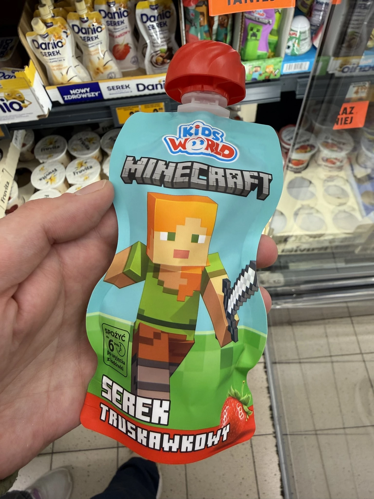 Kids World Minecraft Serek Truskawkowy (Alex) | 80g