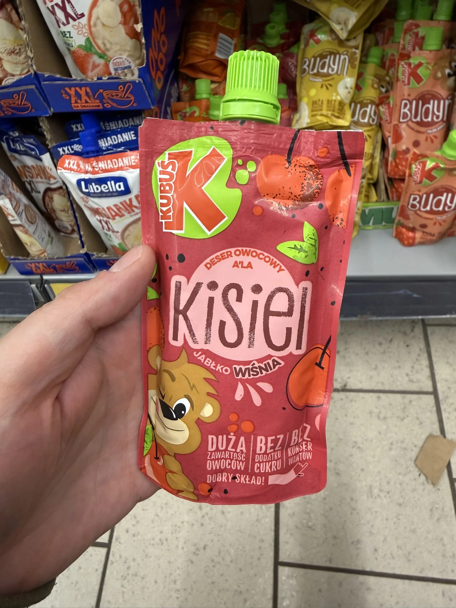 Kubuś Deser a’la Kisiel Jabłko Wiśnia | 100g