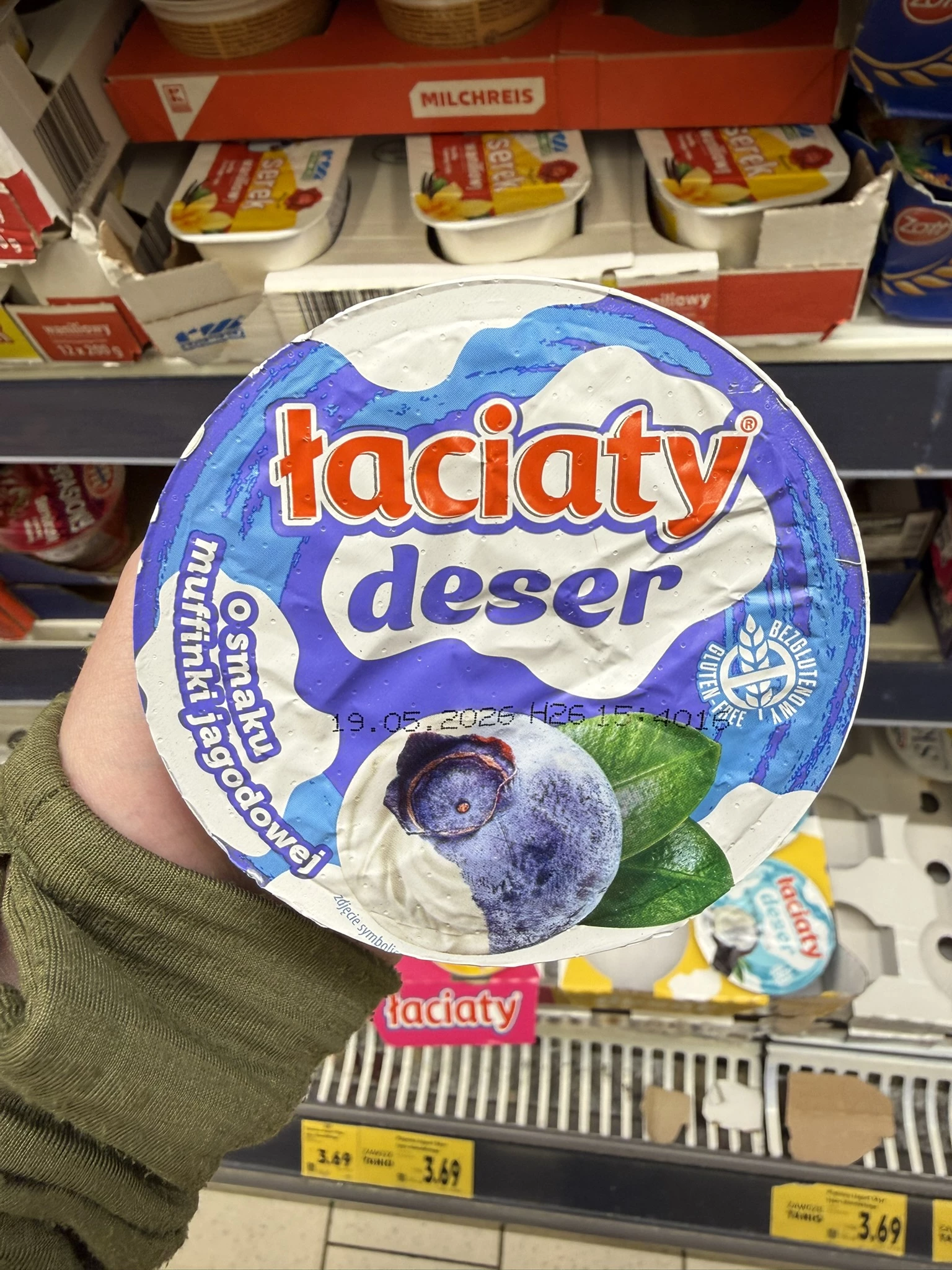Łaciaty Deser o smaku muffinki jagodowej | 170g