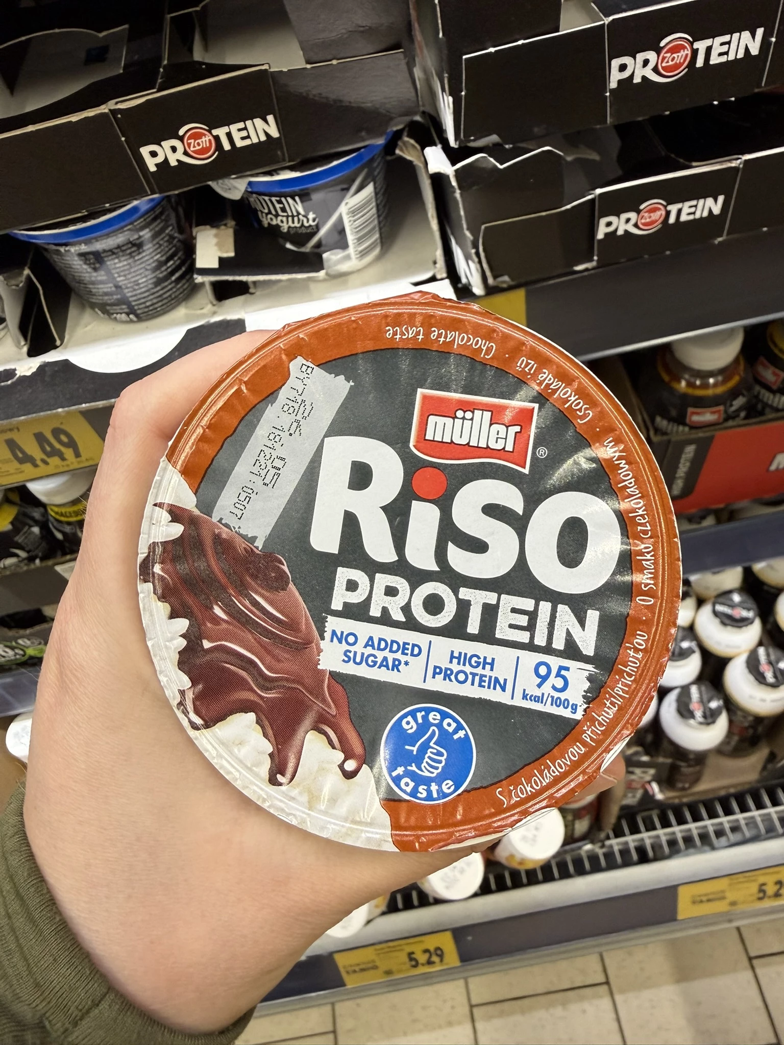 Müller Riso Protein Deser mleczno-ryżowy z sosem czekoladowym | 180g