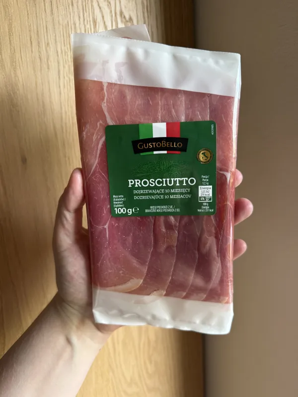 Szynka Prosciutto dojrzewająca 10 miesięcy GustoBello | 100g