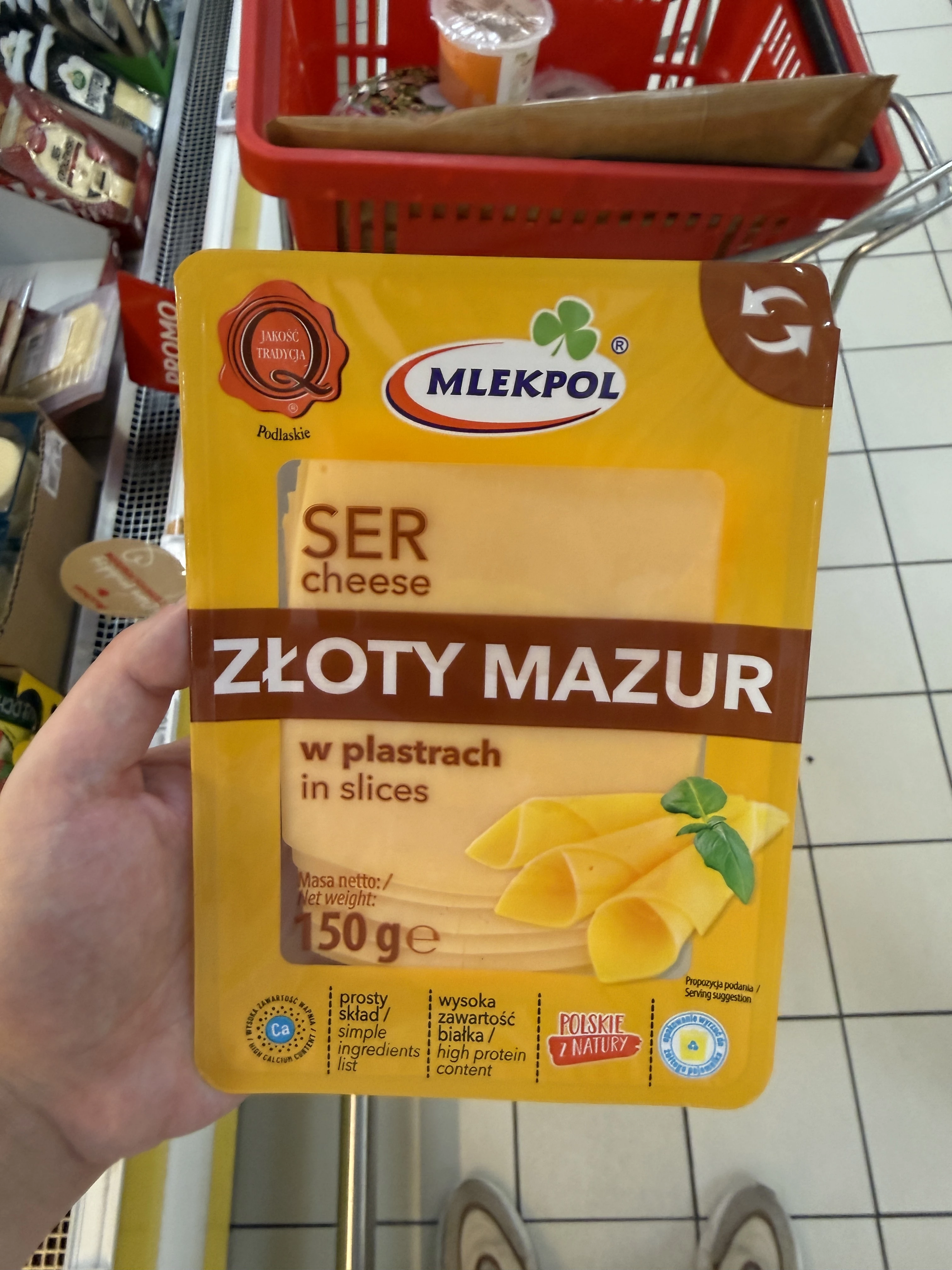Mlekpol Ser Złoty Mazur w plastrach | 150g