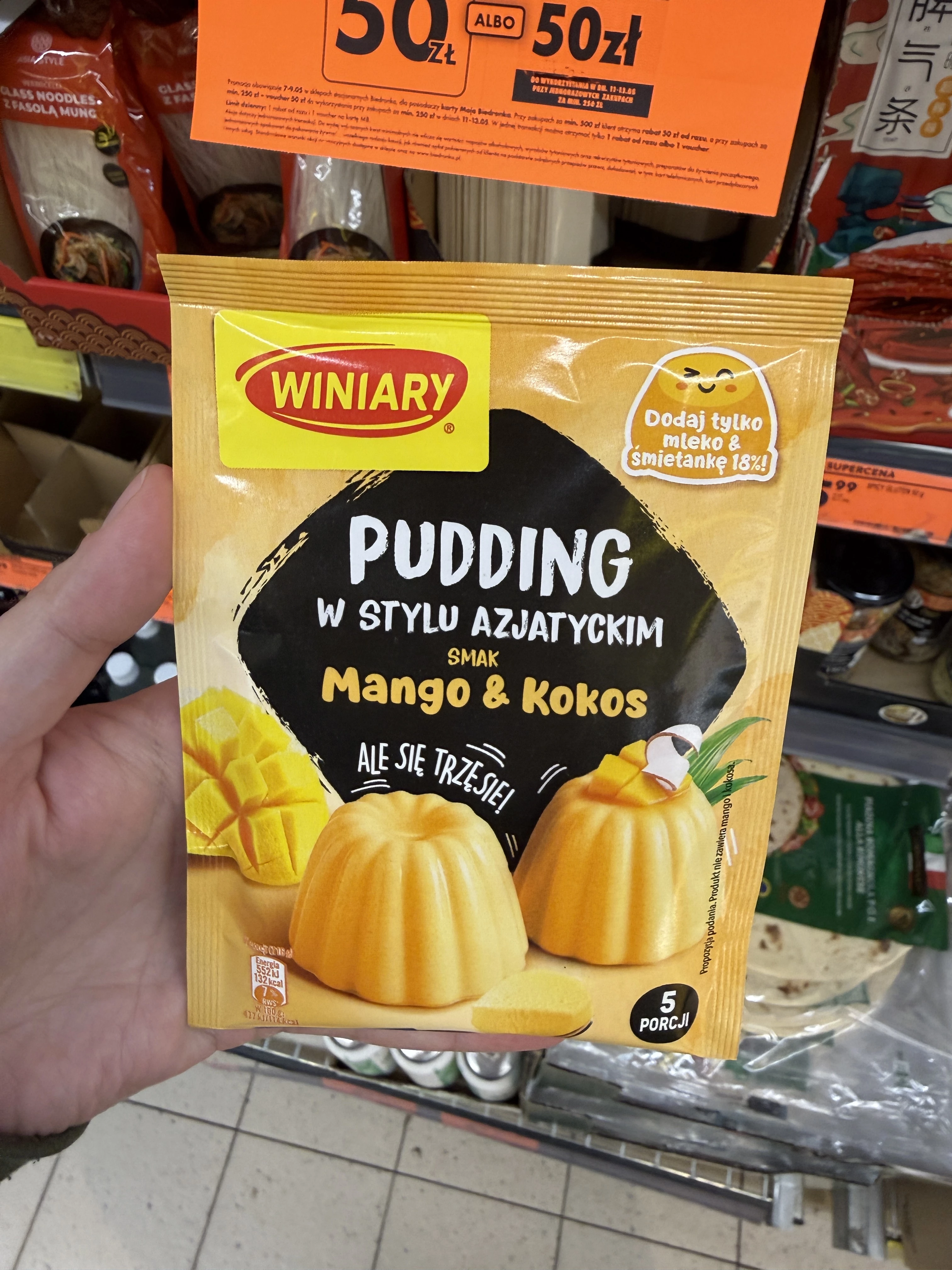 Winiary Pudding w stylu azjatyckim smak mango & kokos | 65g