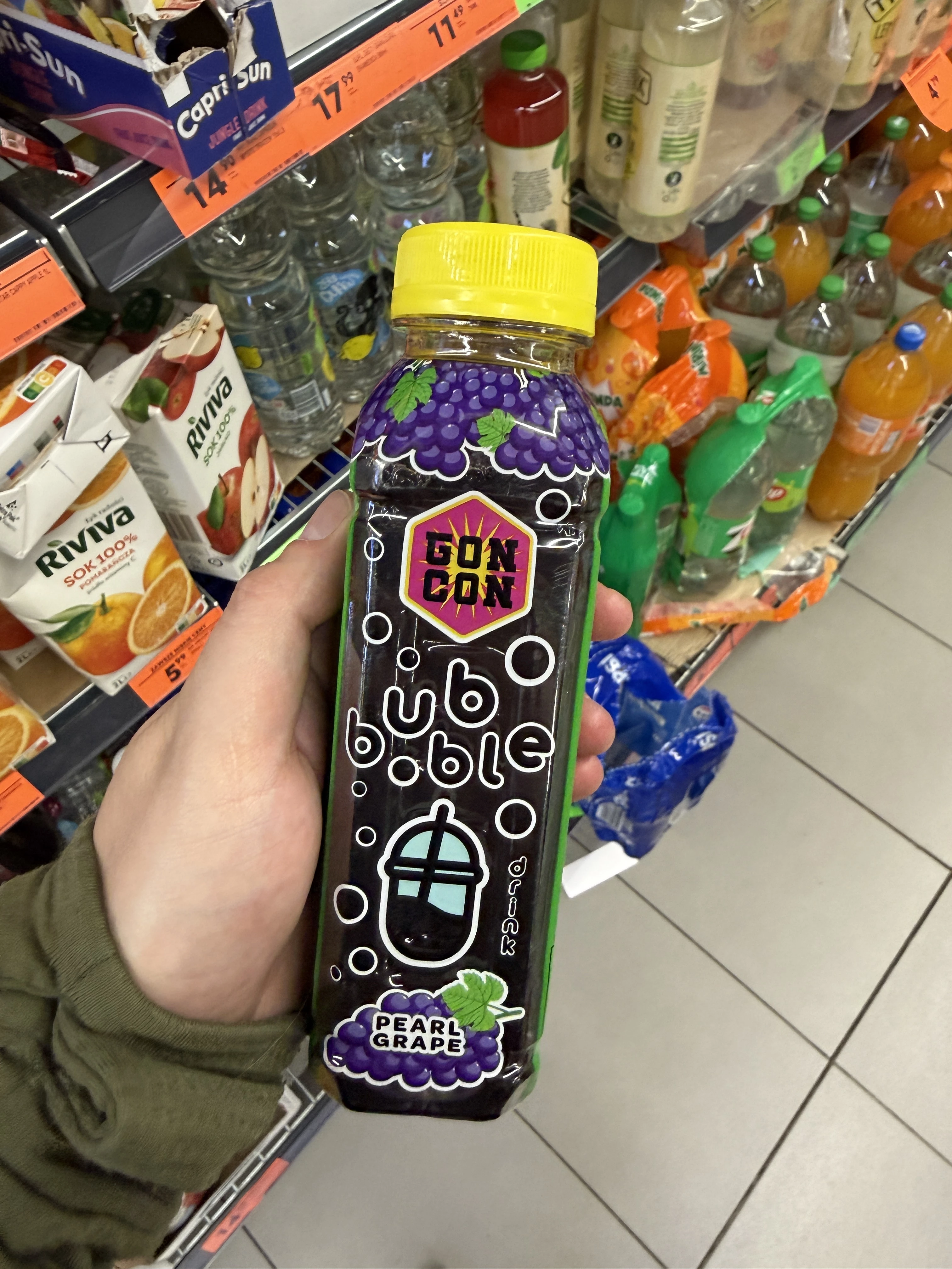 Gon Con Bubble Drink Pearl Grape | 300ml