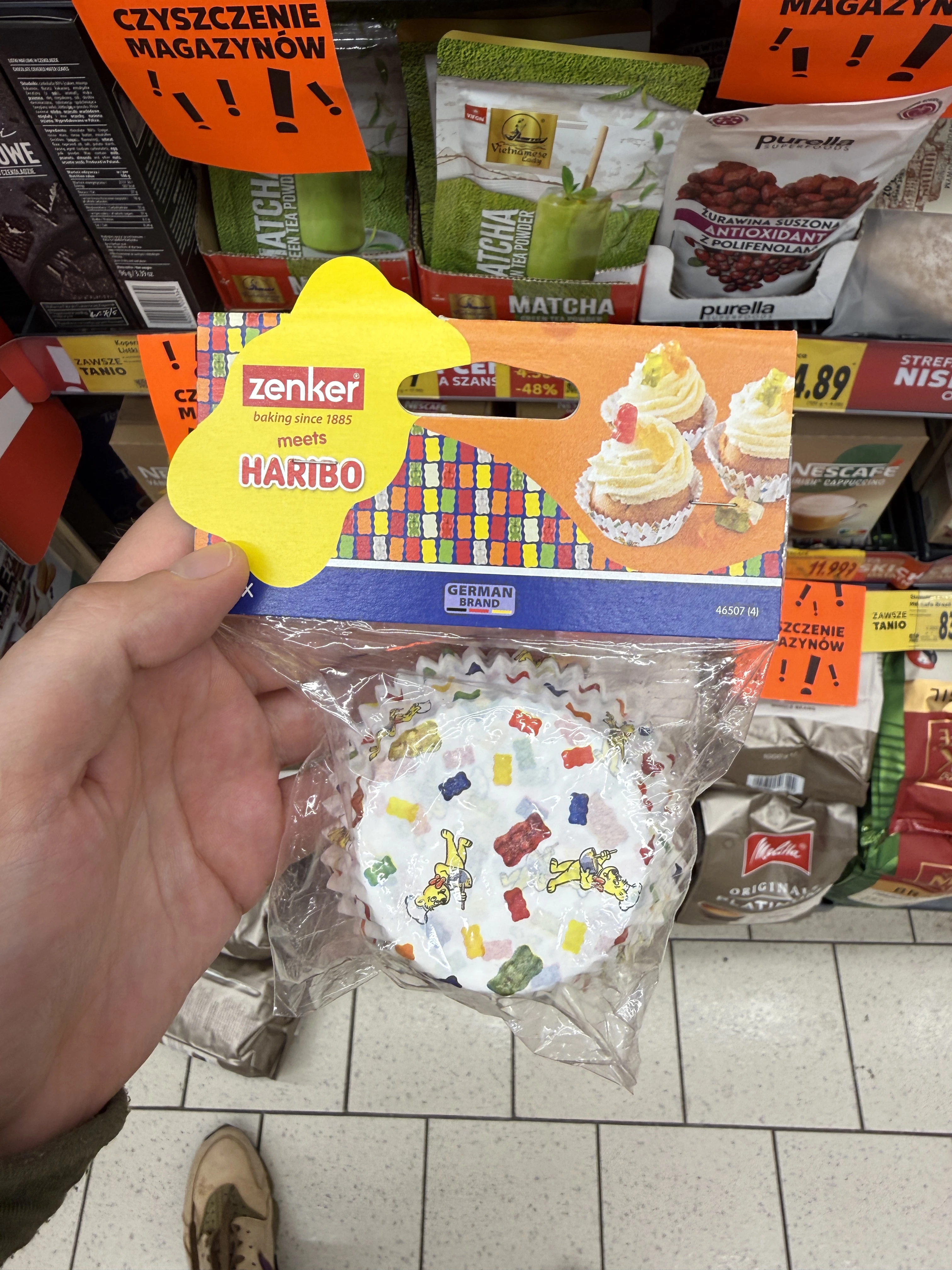 Zenker meets HARIBO – papierowe foremki do muffinów Goldbär, 50 sztuk