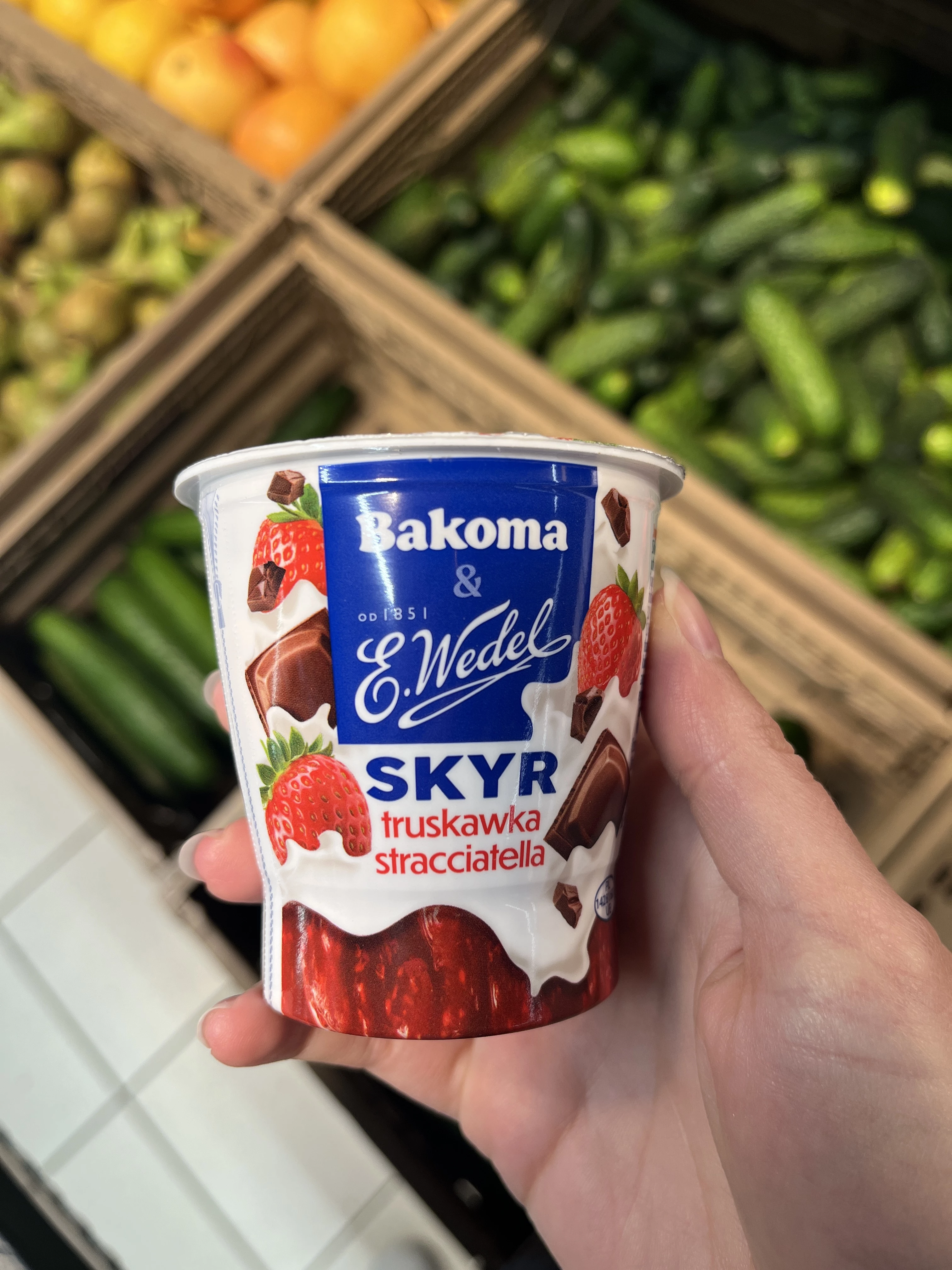 Bakoma & E. Wedel Skyr truskawka stracciatella | 150g