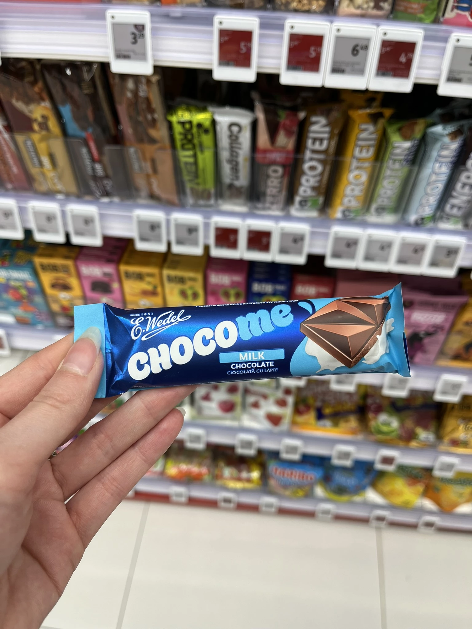 Baton Chocome w Czekoladzie Mlecznej E.Wedel | 24g
