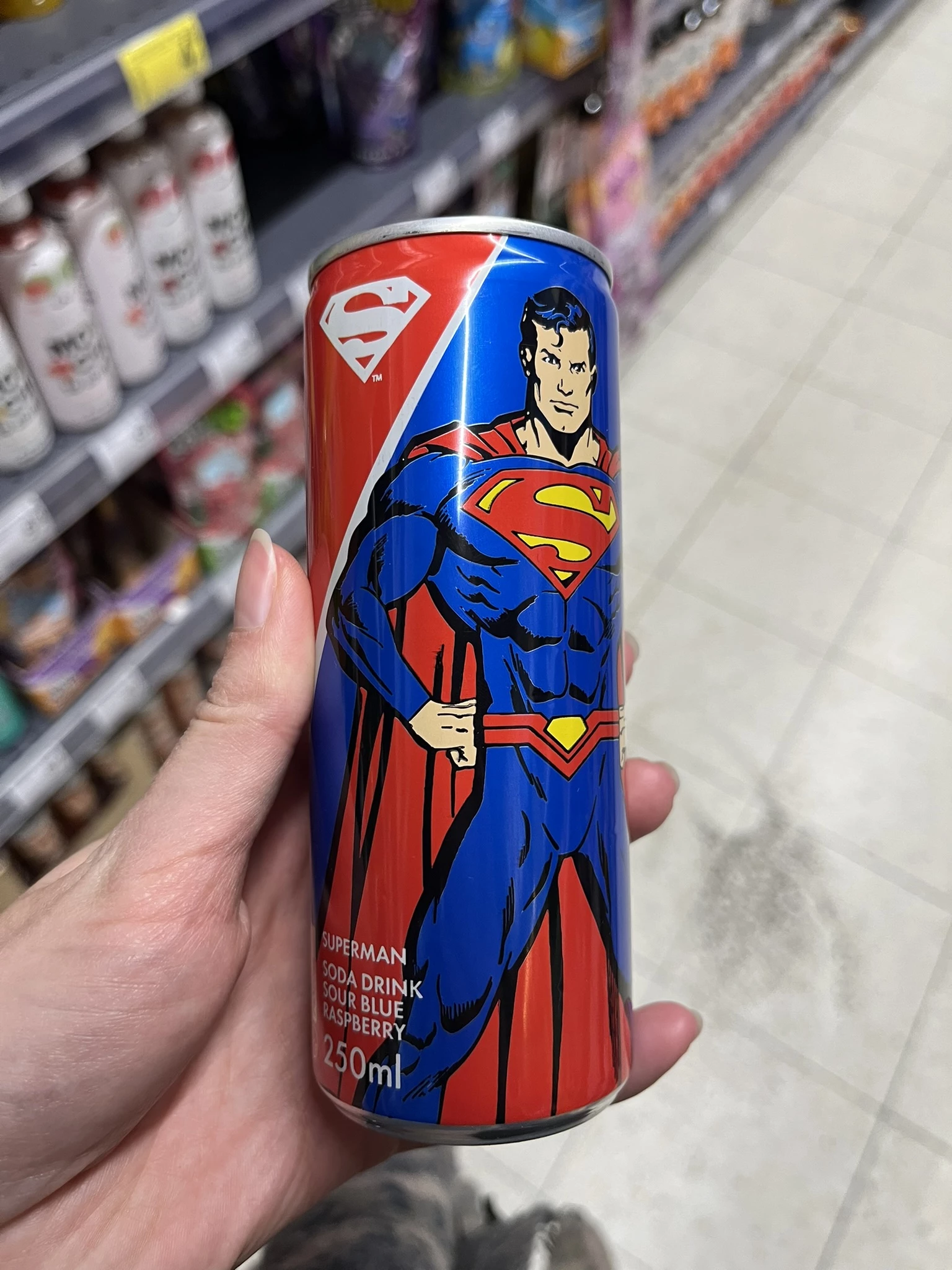Superman Soda Drink Sour Blue Raspberry | 250ml