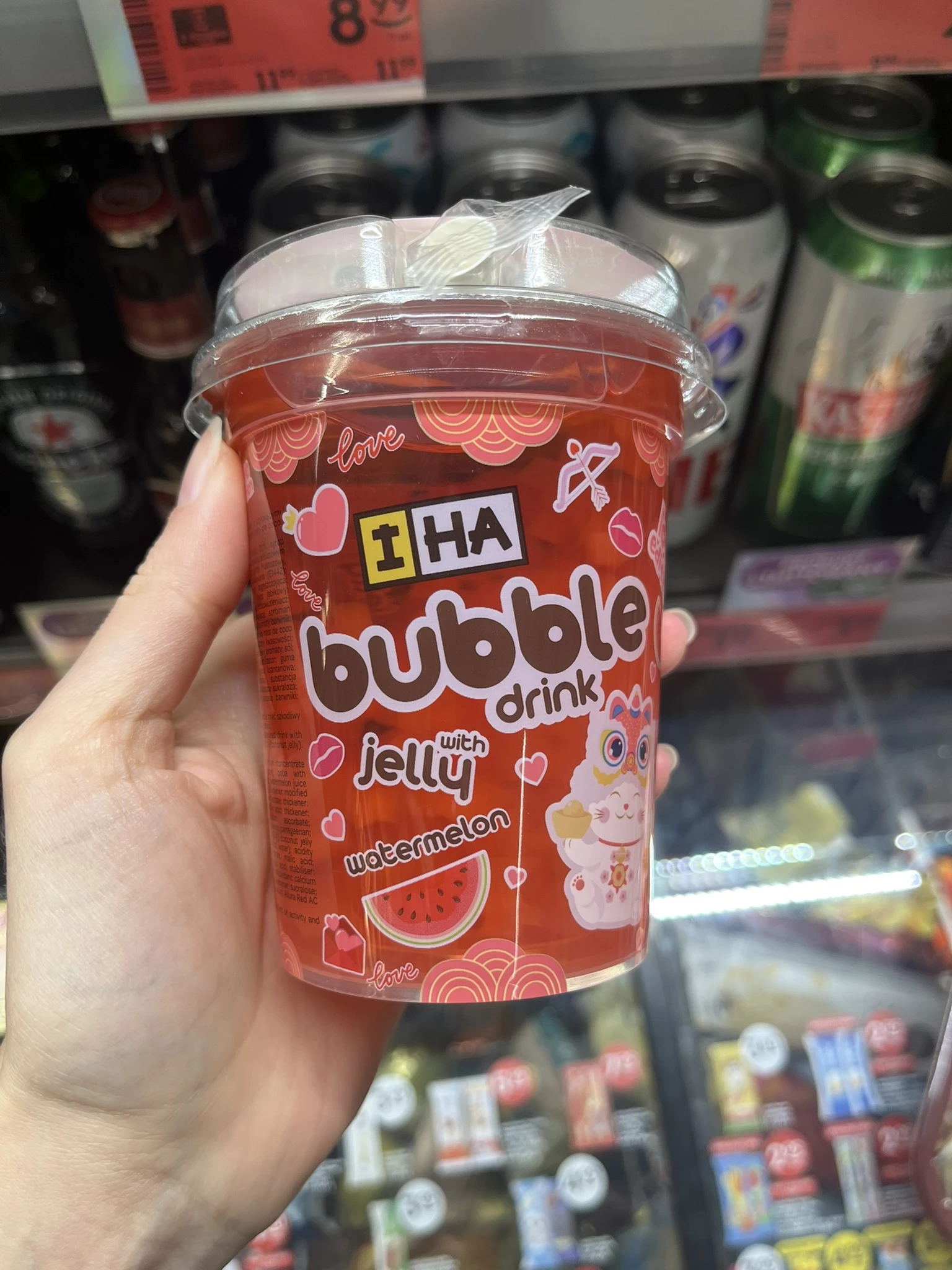 IHA Bubble Drink Watermelon Nata De Coco Love Edition | 350ml