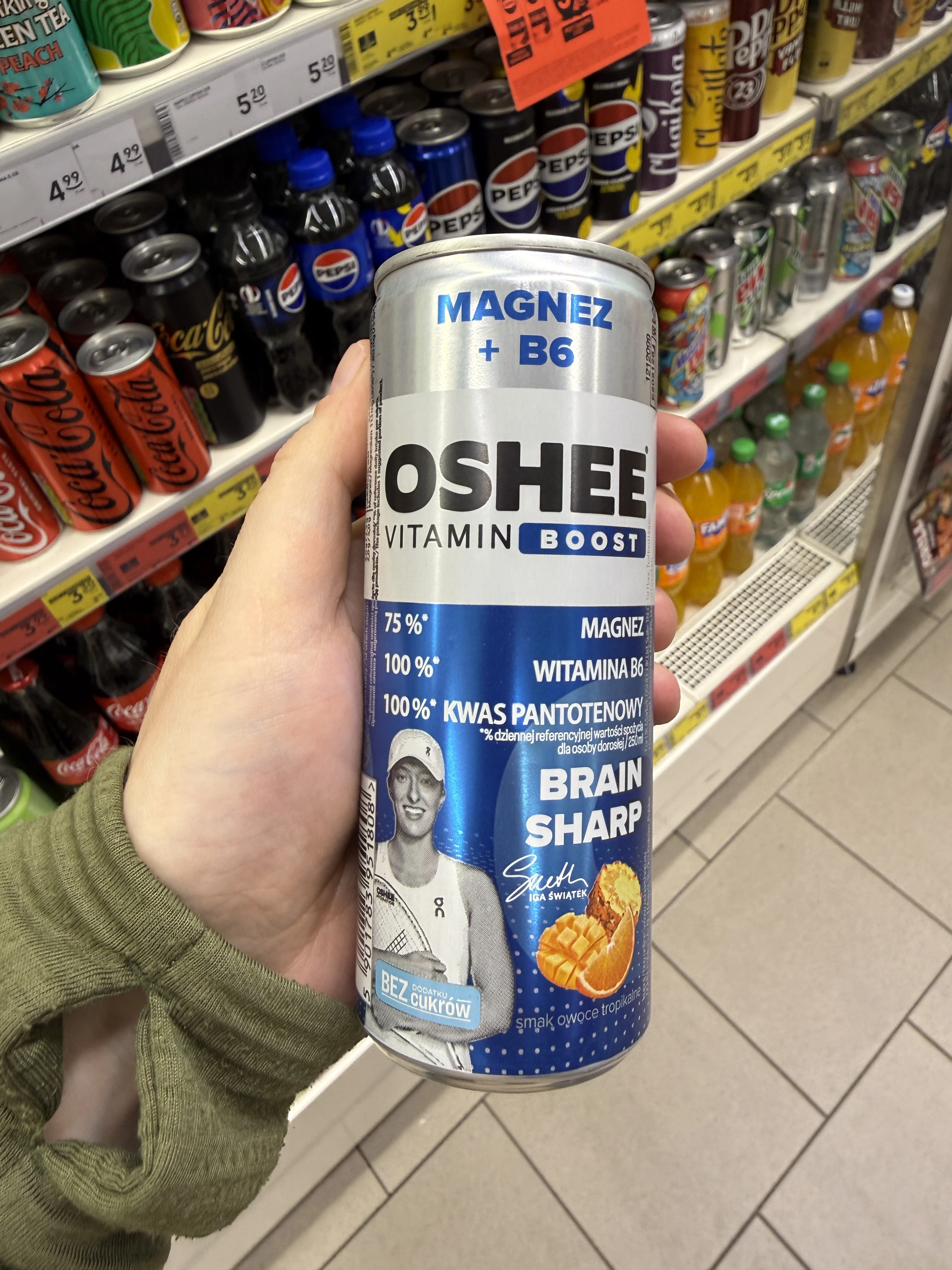 Oshee Vitamin Energy Magnez + B6 owoce tropikalne | 250ml