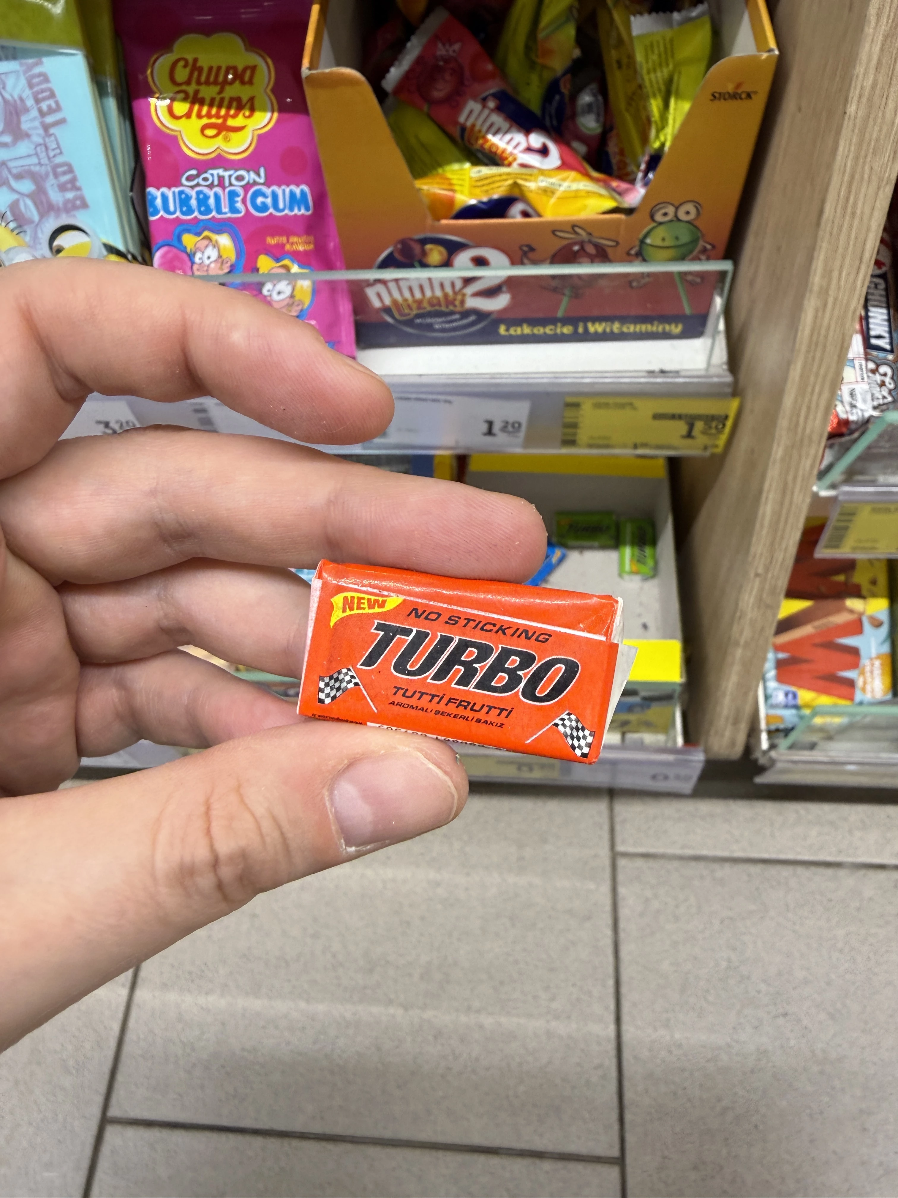 Turbo guma do żucia tutti frutti | 4,5g