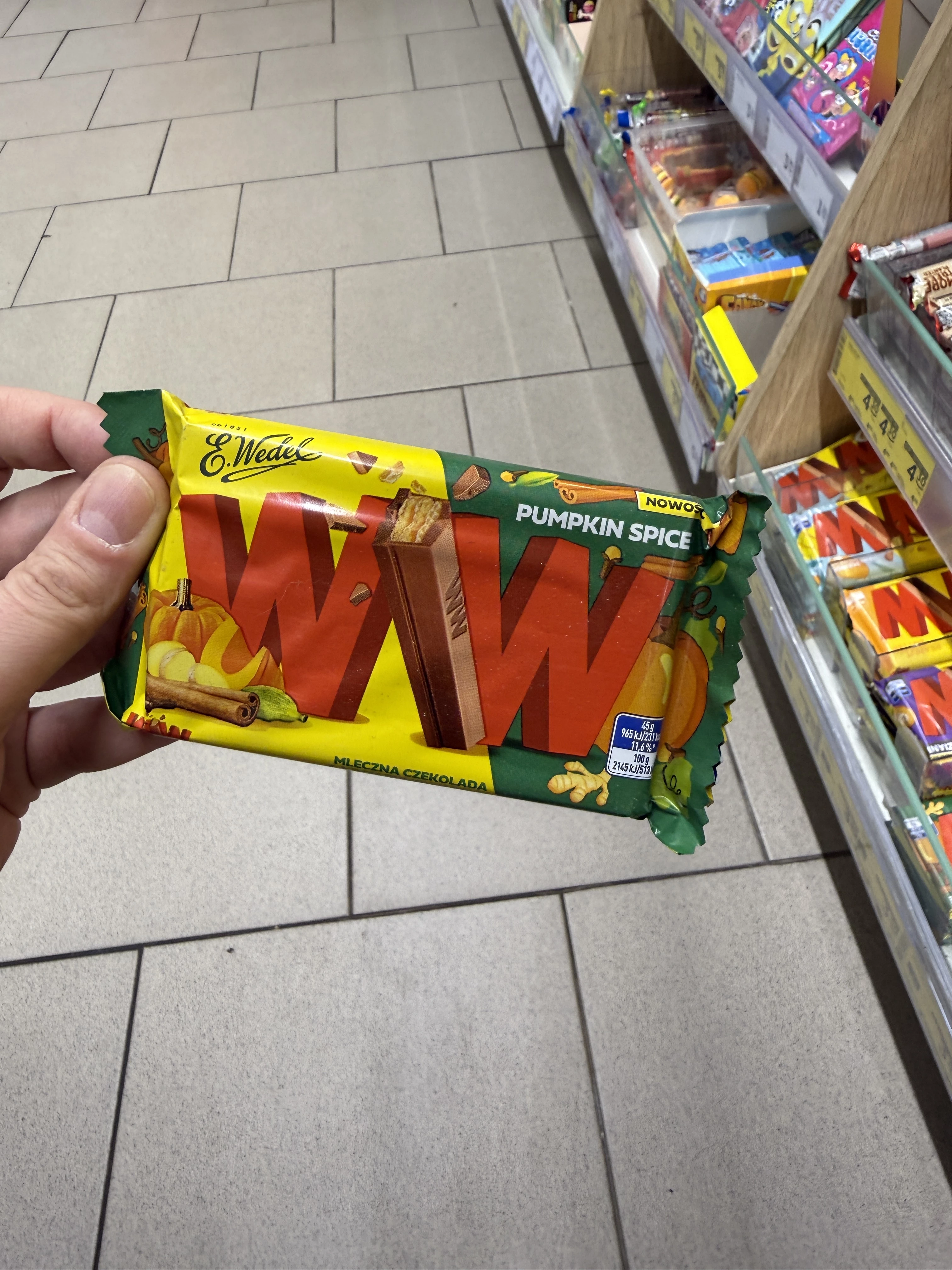 WW Wafelek Mleczna Czekolada & Krem Pumpkin Spice | 45g