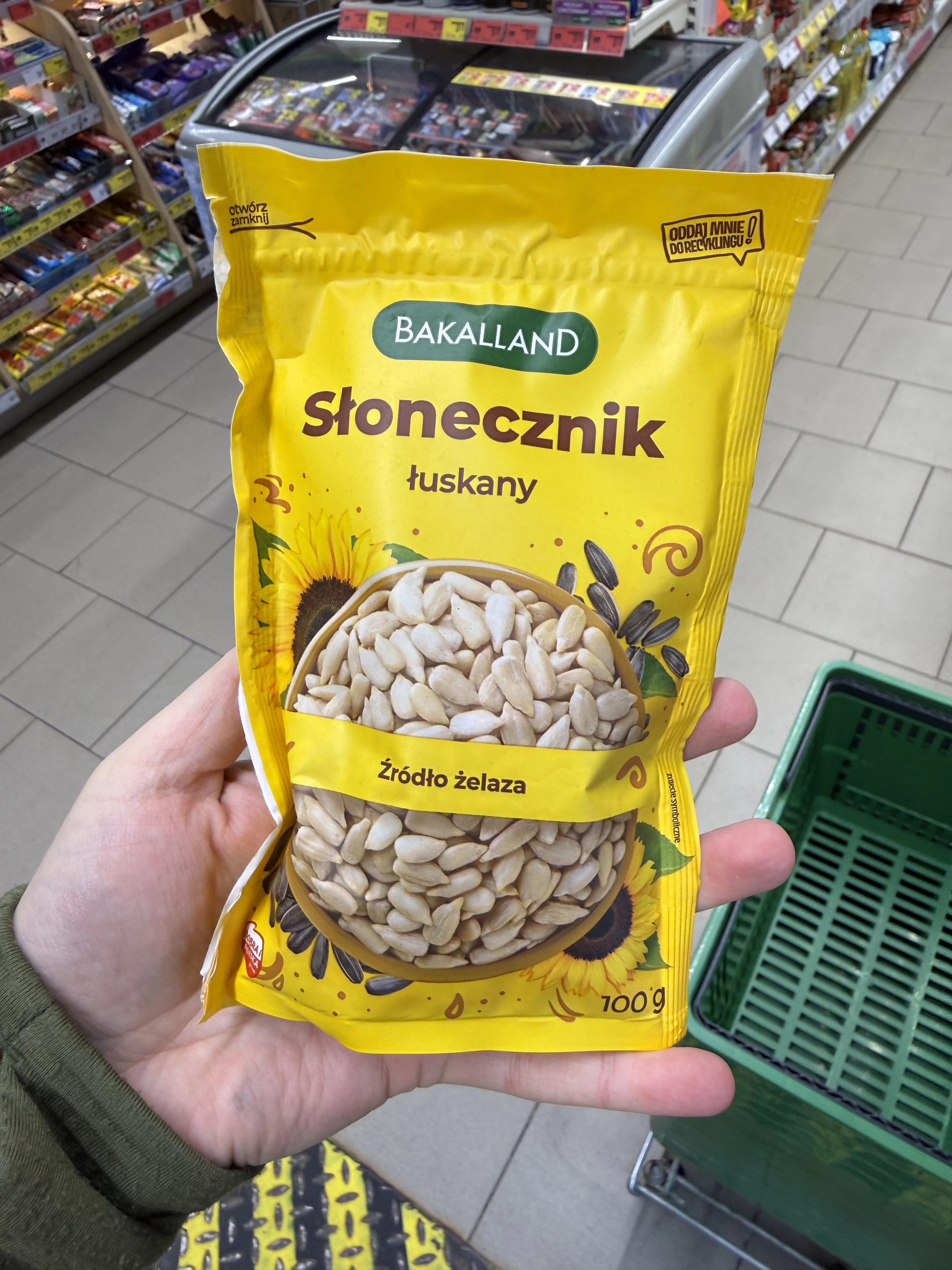 Bakalland Słonecznik łuskany | 100g