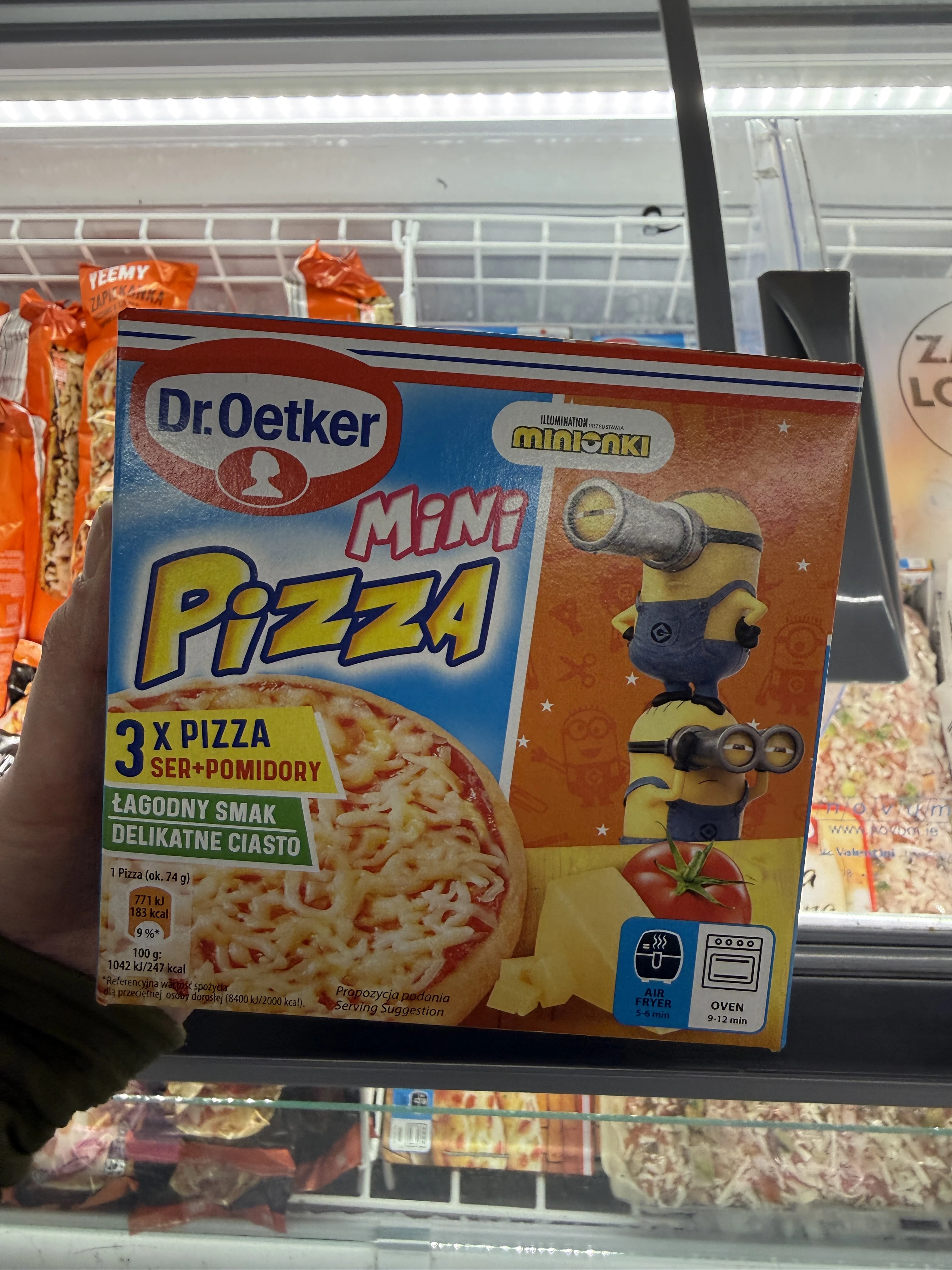 Dr. Oetker Mini Pizza Ser Pomidor Minionki 3 szt. | 220g