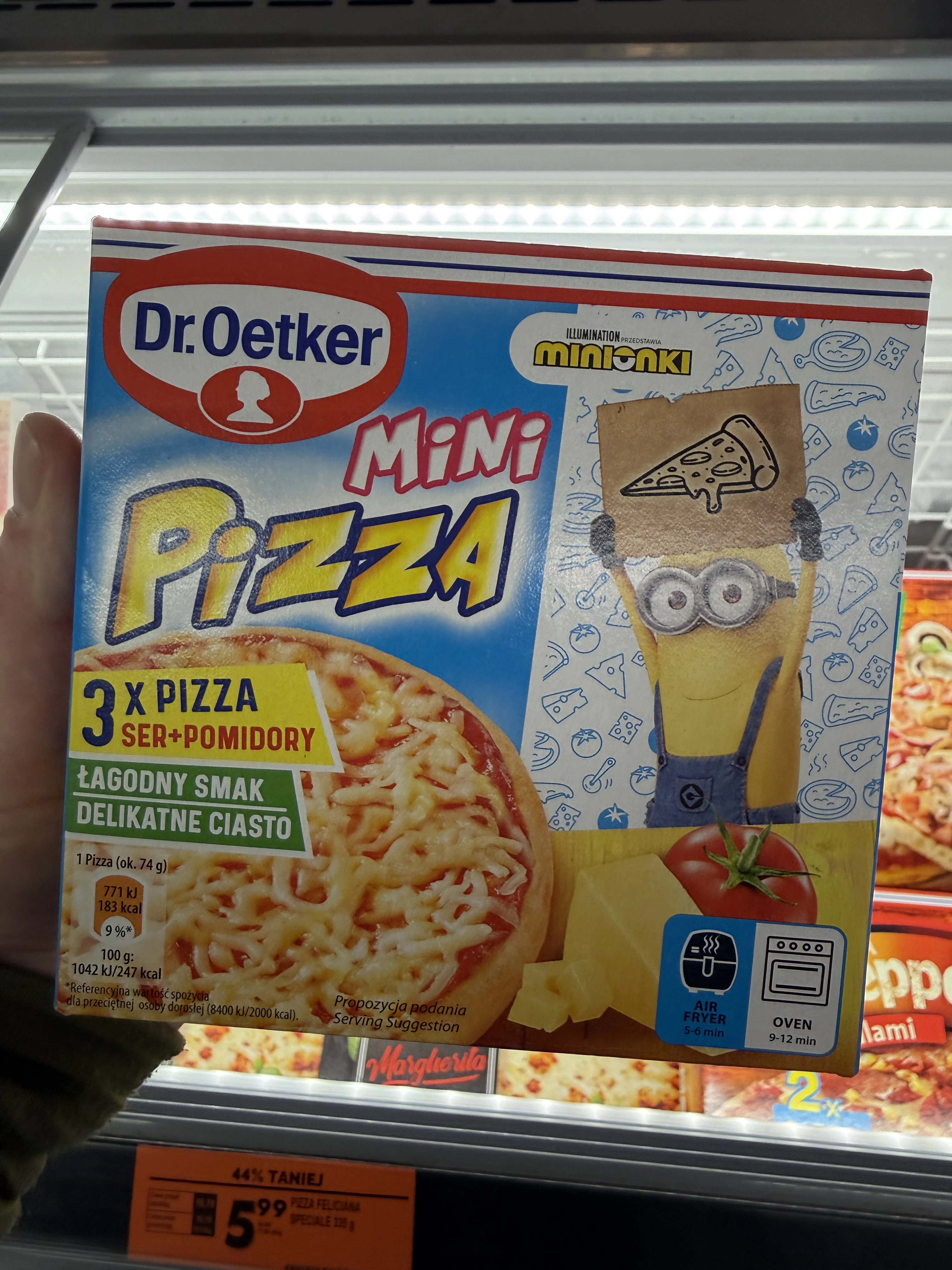 Dr. Oetker Mini Pizza Minionki ser i pomidor | 220g